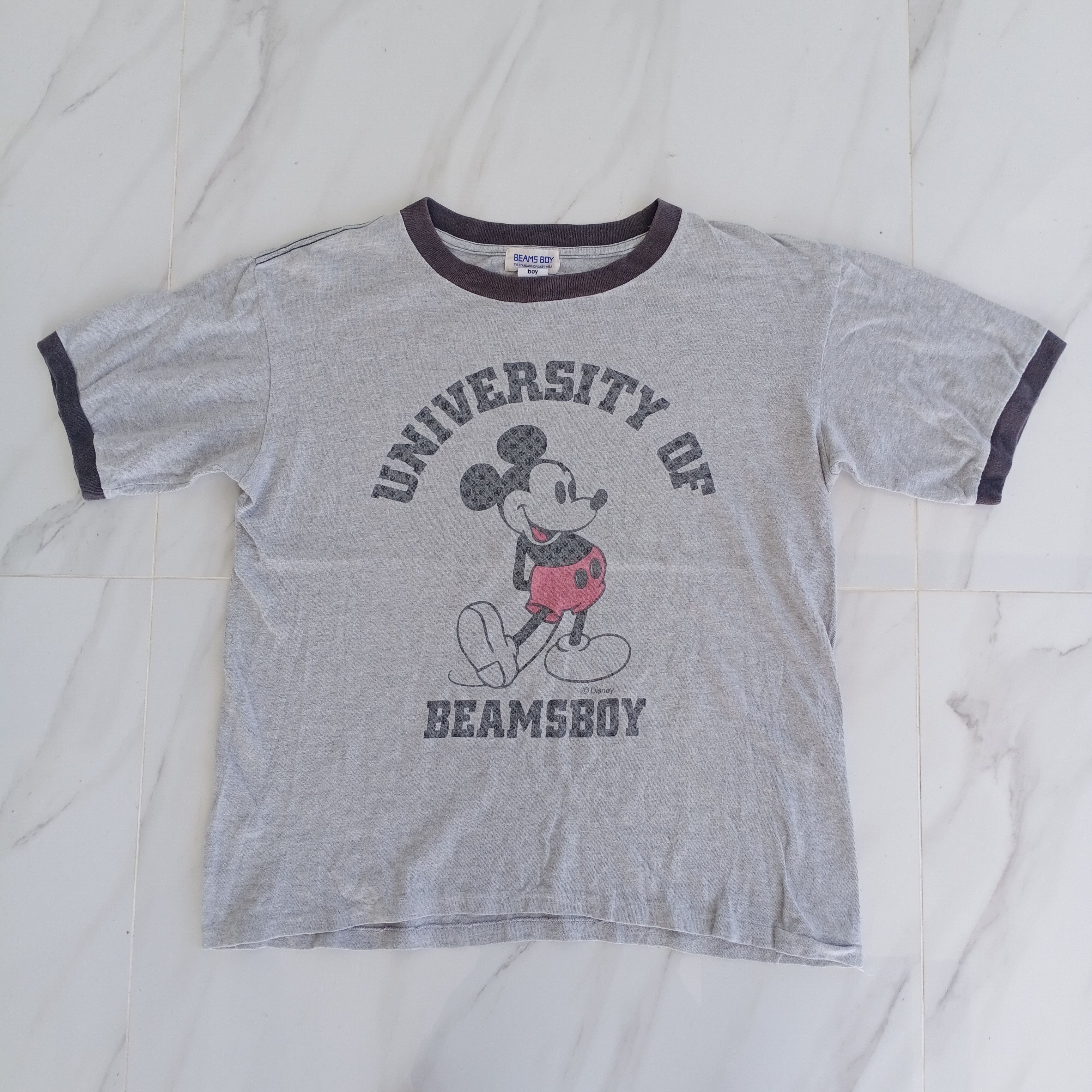 Beams Plus × Mickey Mouse × Vintage Beamsboy Mickey Mouse University Of Ringer Tshirt Thin Japan Size US M / EU 48-50 / 2 - 1 Thumbnail
