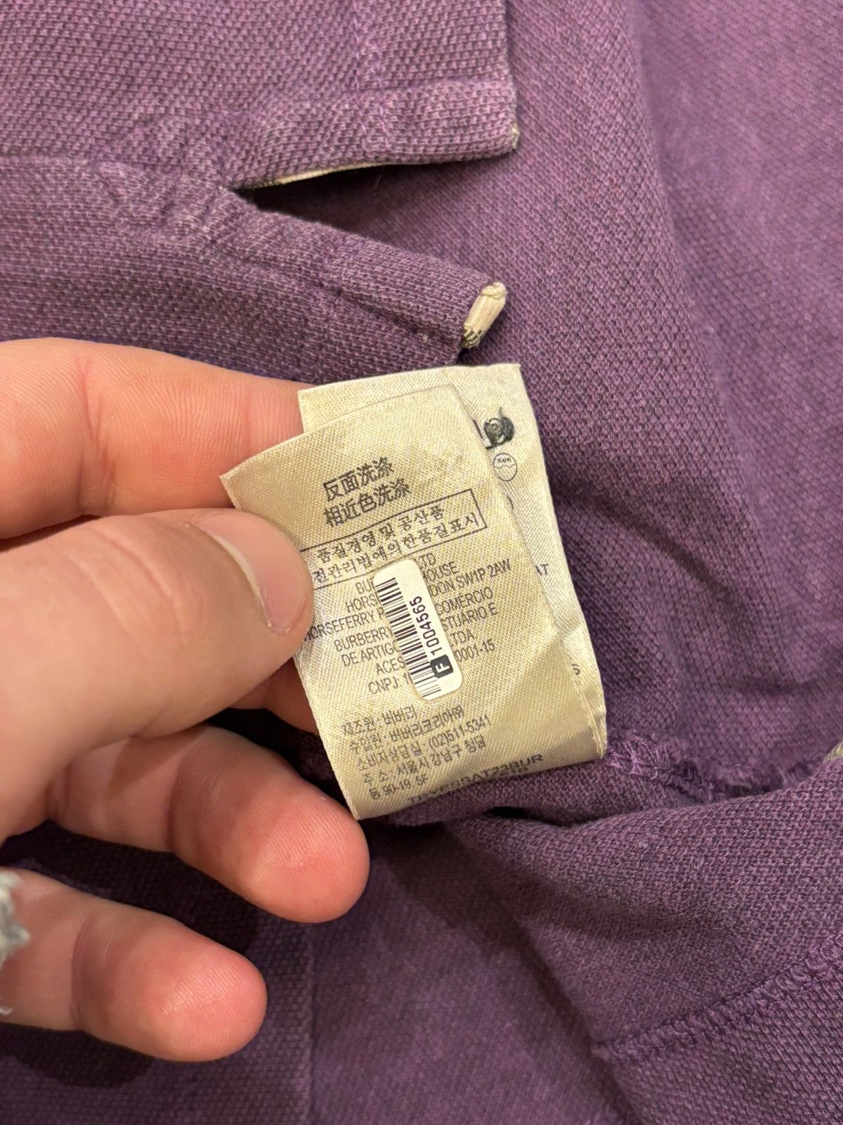 Burberry Burberry Brit Polo - Purple Size US L / EU 52-54 / 3 - 7 Thumbnail