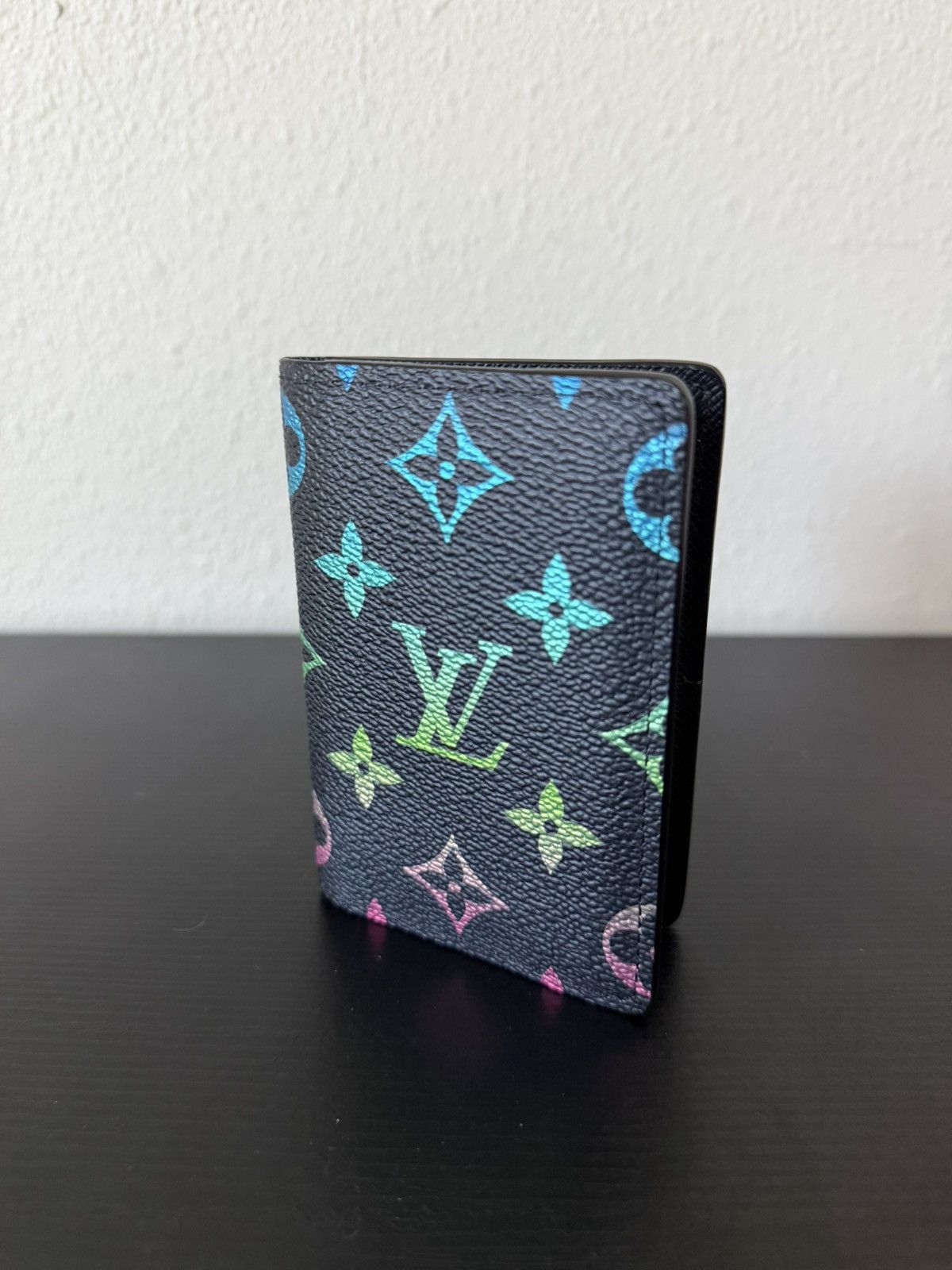 Louis Vuitton Pocket Organizer Monogram Iridescent In Black