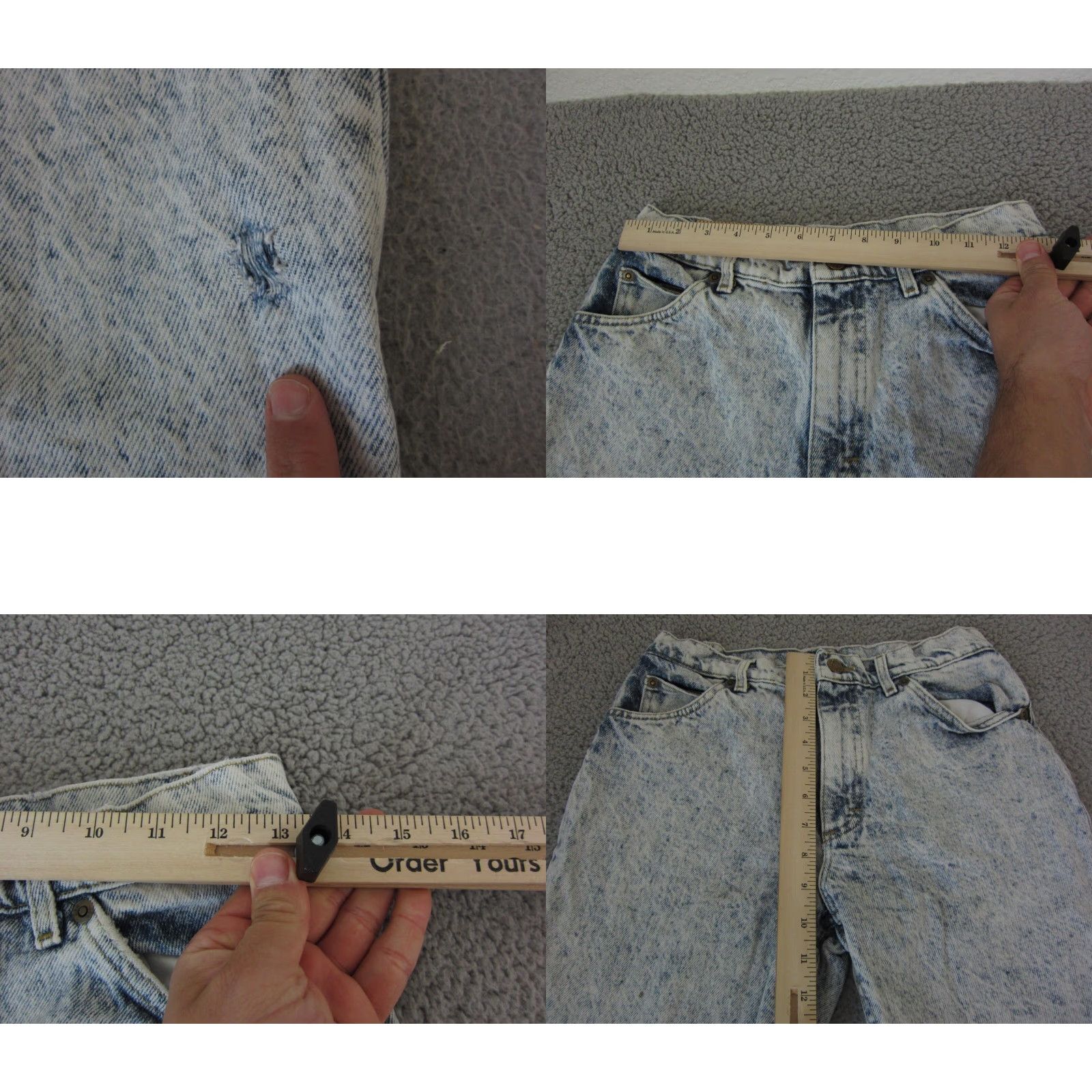 Lee Vintage LEE Jeans Mens 30W x 30L Denim 60s 70s Made in USA Acid Wash Zip Adult Jeans Mens 30 Blue Regular Straight 90s USA Size US 30 / EU 46 - 8 Thumbnail