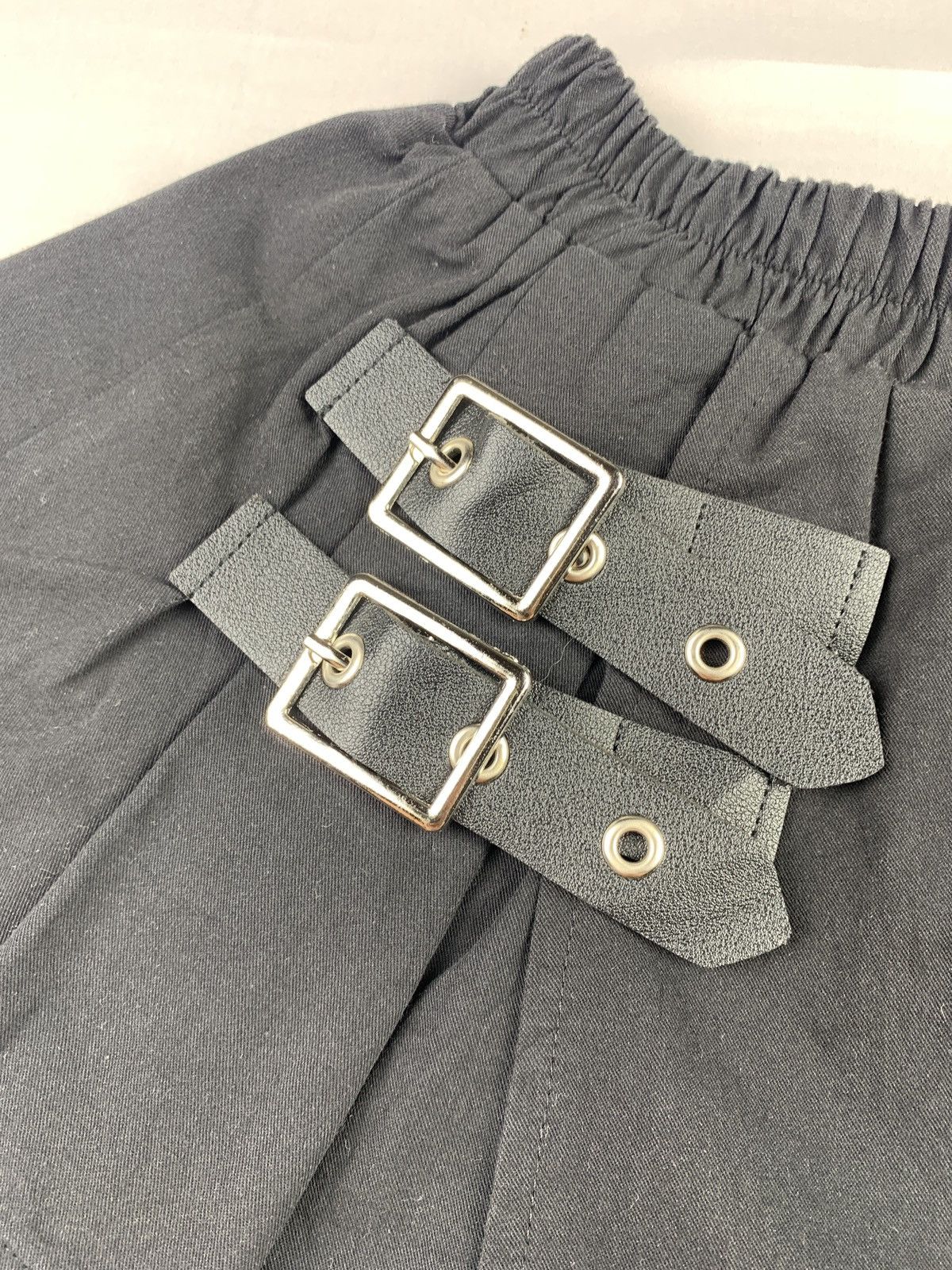 Seditionaries y2k Unknown Black Belts Punk Bondage Mini Skirt Shorts Size 23" - 3 Thumbnail