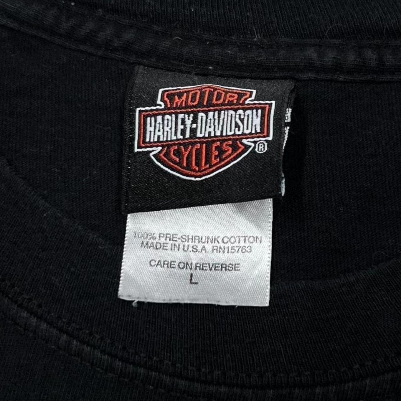 Harley Davidson Harley-Davidson T-Shirt Graphic Print Red River Wichita Falls Texas Limited Black Large Mens Size US L / EU 52-54 / 3 - 3 Thumbnail