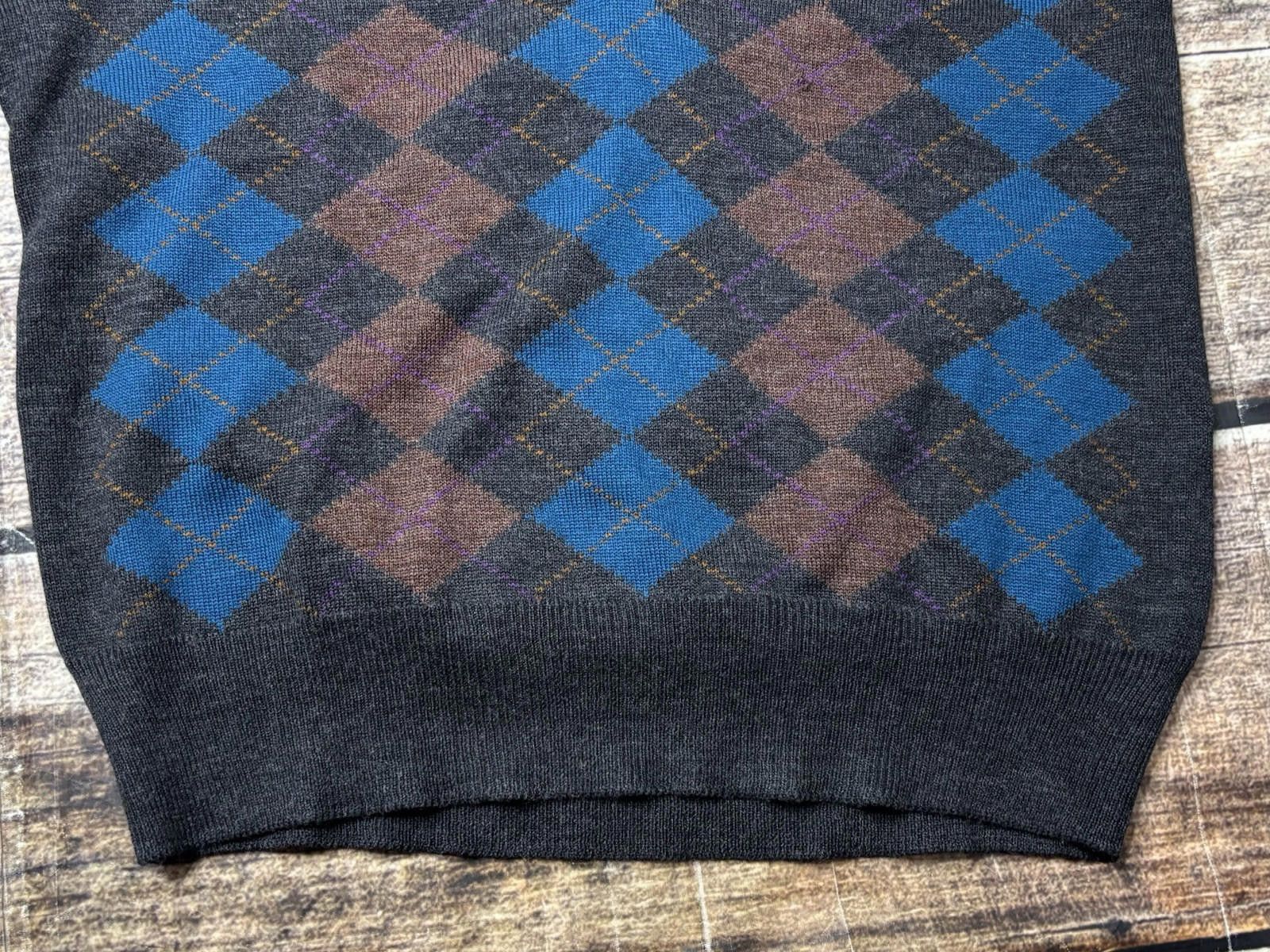 Tricots St. Raphael Tricots St Raphael Sweater Vest Virgin Wool Argyle Size US L / EU 52-54 / 3 - 6 Thumbnail
