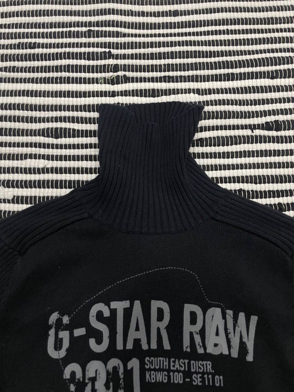 G-Star × Japanese Brand × Vintage Vintage G Star Raw Big Logo Knitted Sweater Y2K Size US L / EU 52-54 / 3 - 6 Thumbnail