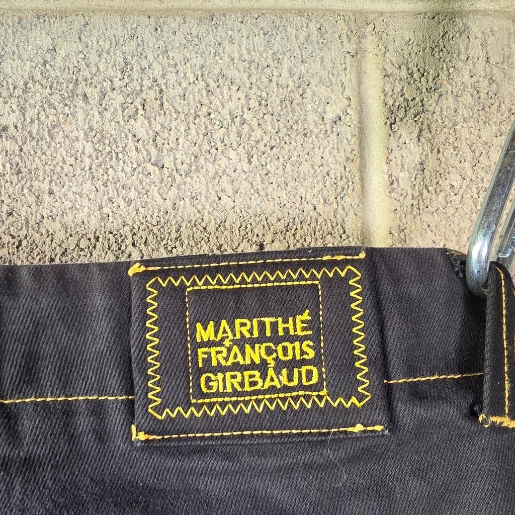 Marithe + Francois Girbaud Marithé + François Girbaud black and yellow denim jeans #den Size US 38 / EU 54 - 3 Thumbnail