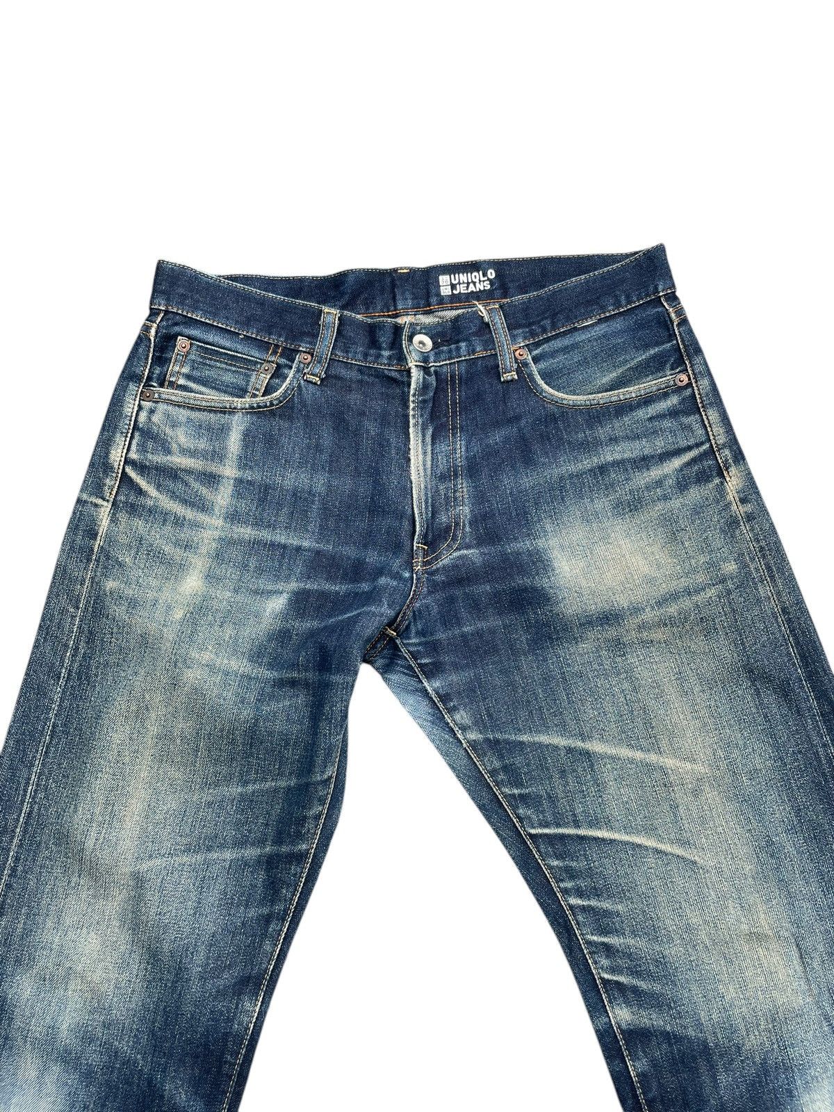 Japanese Brand × Uniqlo Uniqlo Selvedge Distresed Jeans Size US 34 / EU 50 - 4 Thumbnail