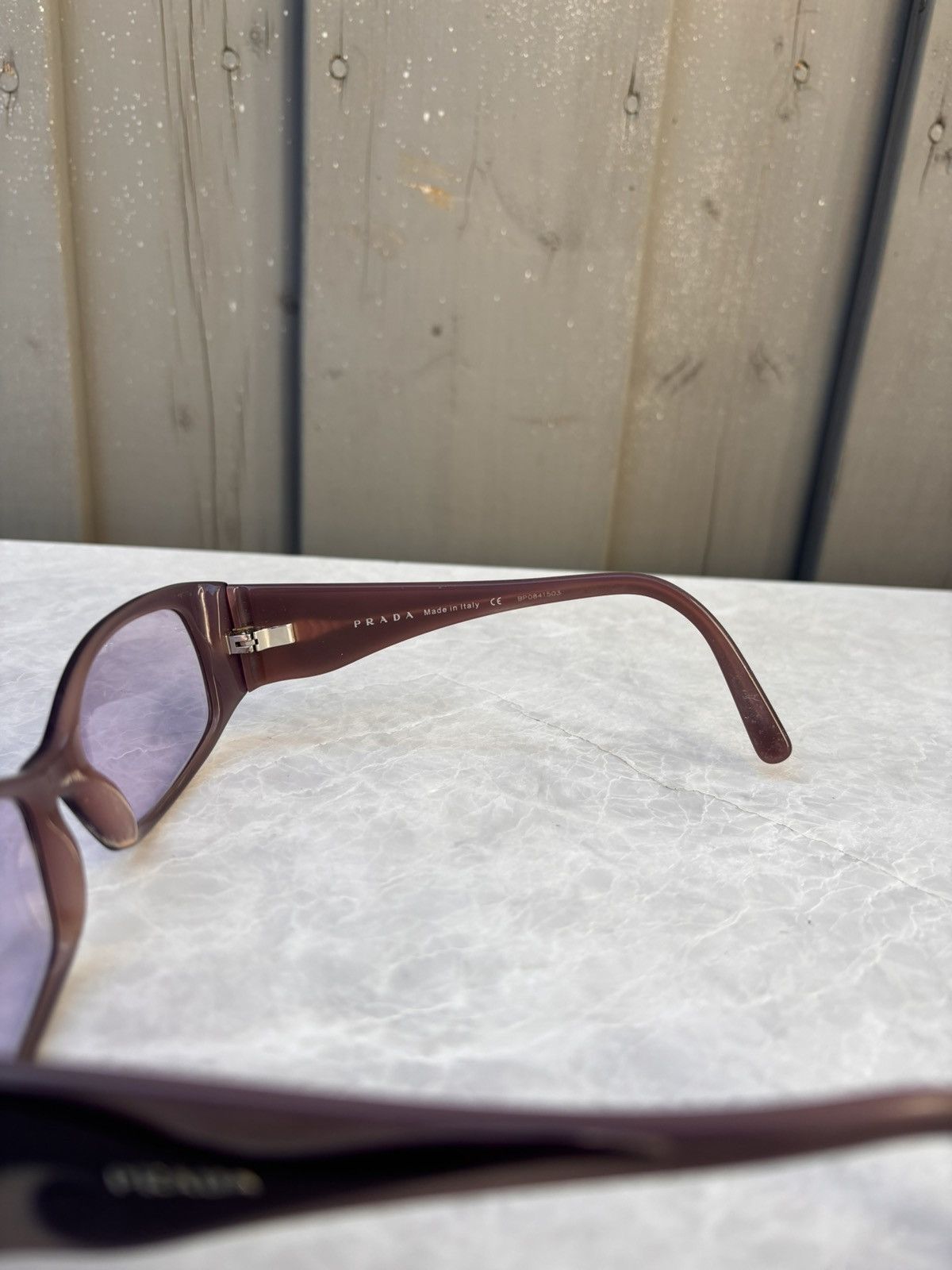Designer × Prada × Vintage 2000s Prada Sunglasses Pink Flame Tribal Y2K Tiny Hadid Core Size ONE SIZE - 14 Thumbnail