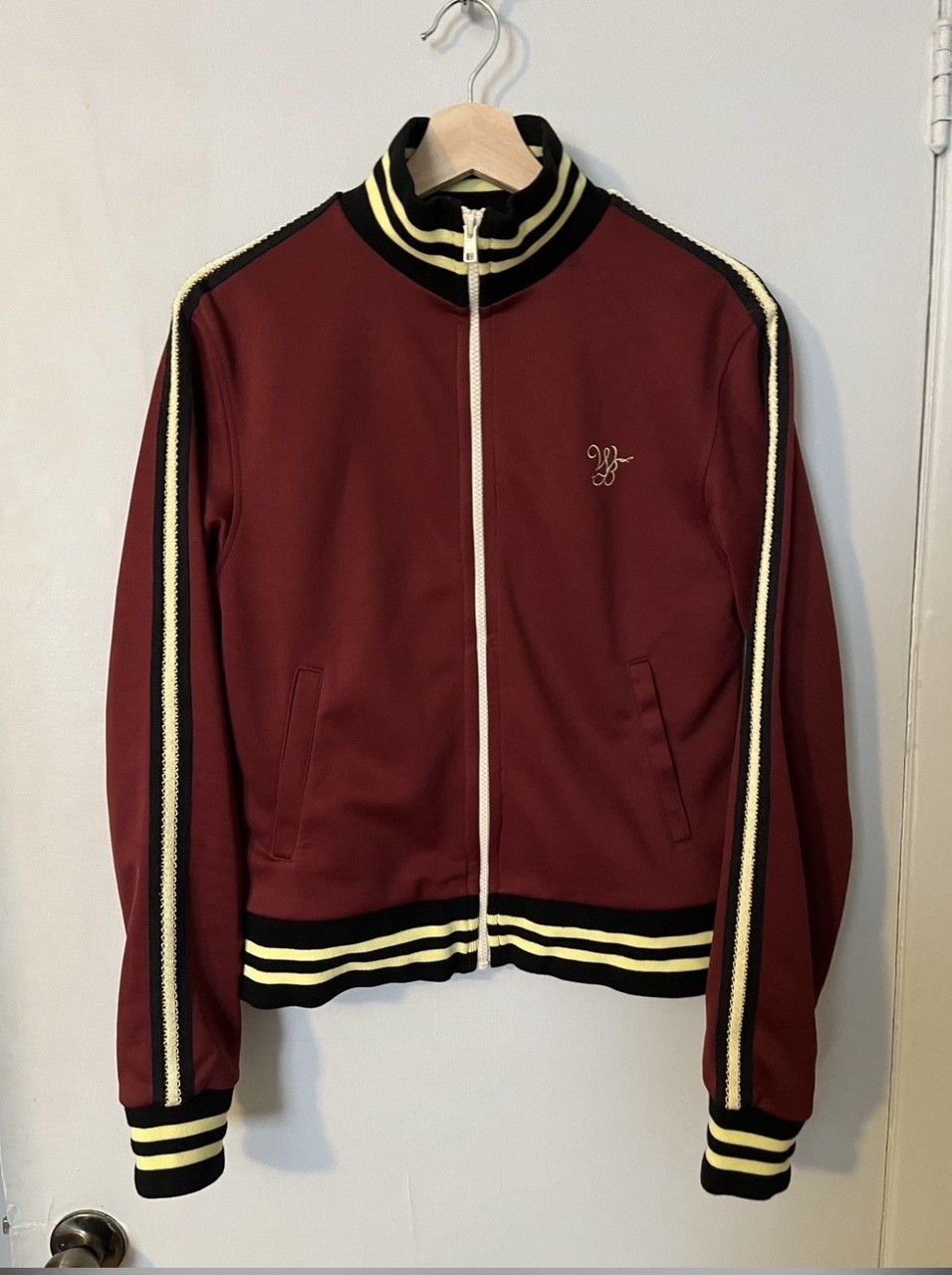 Wales Bonner Wales Bonner Track Jacket Full Zip Stripe Burgundy Red Size US S / EU 44-46 / 1 - 2 Thumbnail