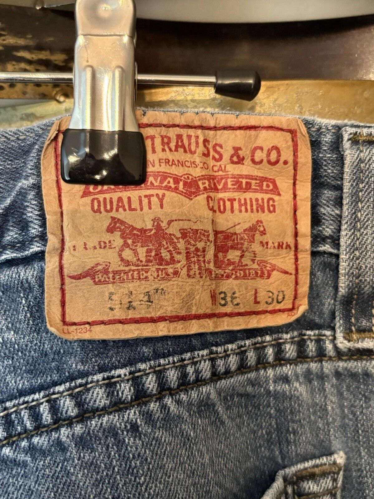 Levi's Levis 514 Jeans Distressed Mens 36x30 Blue Slim Straight Size US 36 / EU 52 - 8 Thumbnail
