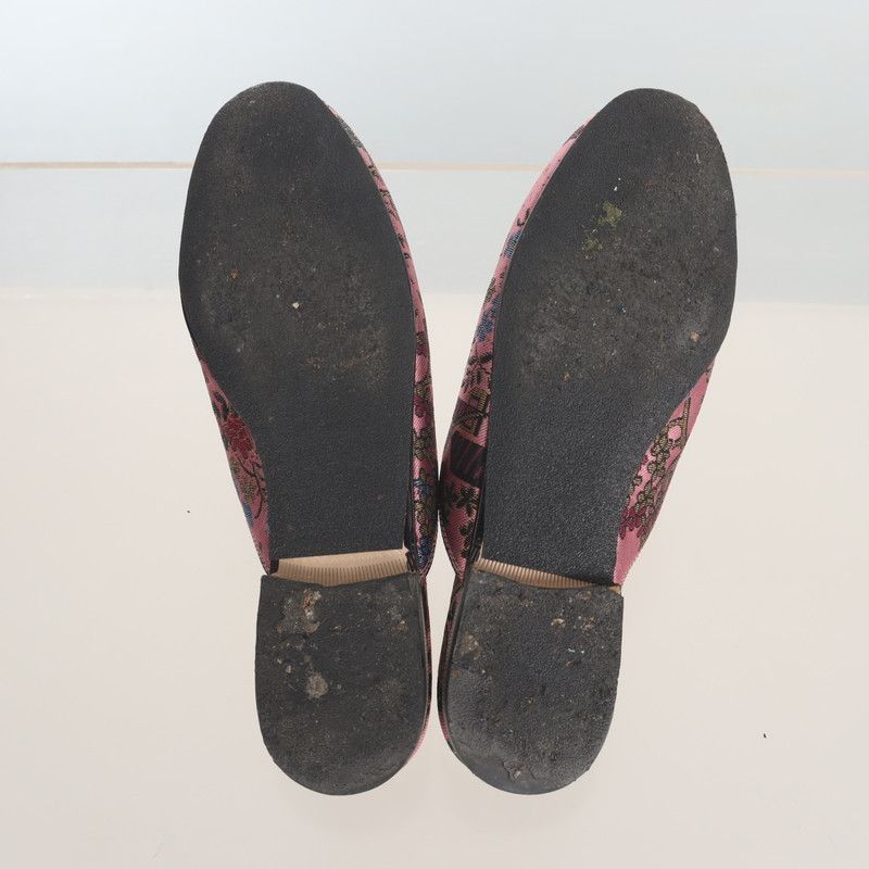Gucci Gucci Pink Patterned Fabric Flat Mules - Size US 6.5 / EU 39-40 - 5 Thumbnail