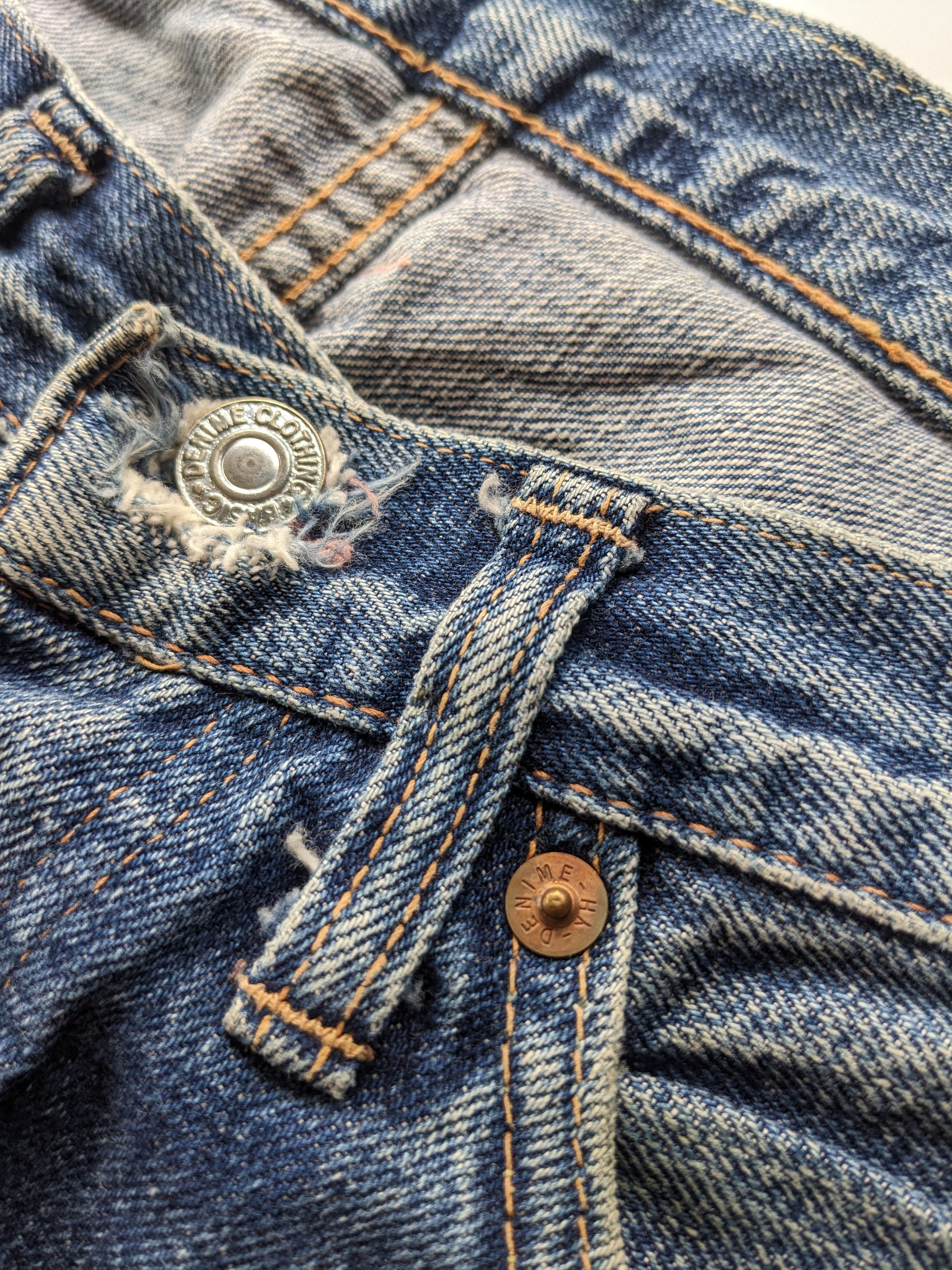 Denime Vintage DENIME distressed selvedge jeans Size US 29 - 6 Thumbnail