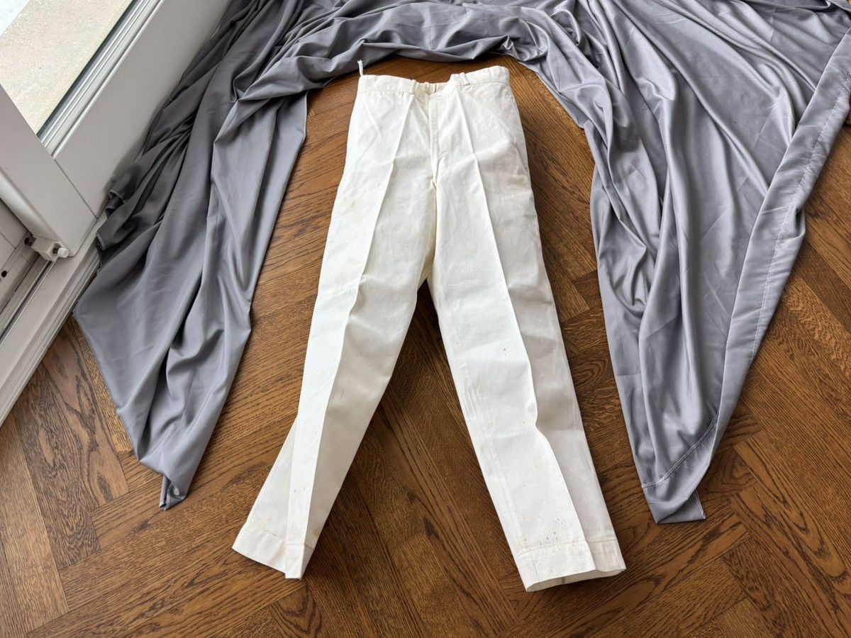 Vintage 1950s Trousers Vintage Dress Pants RCN Navy WW2 Structured Size 34R - 24 Thumbnail