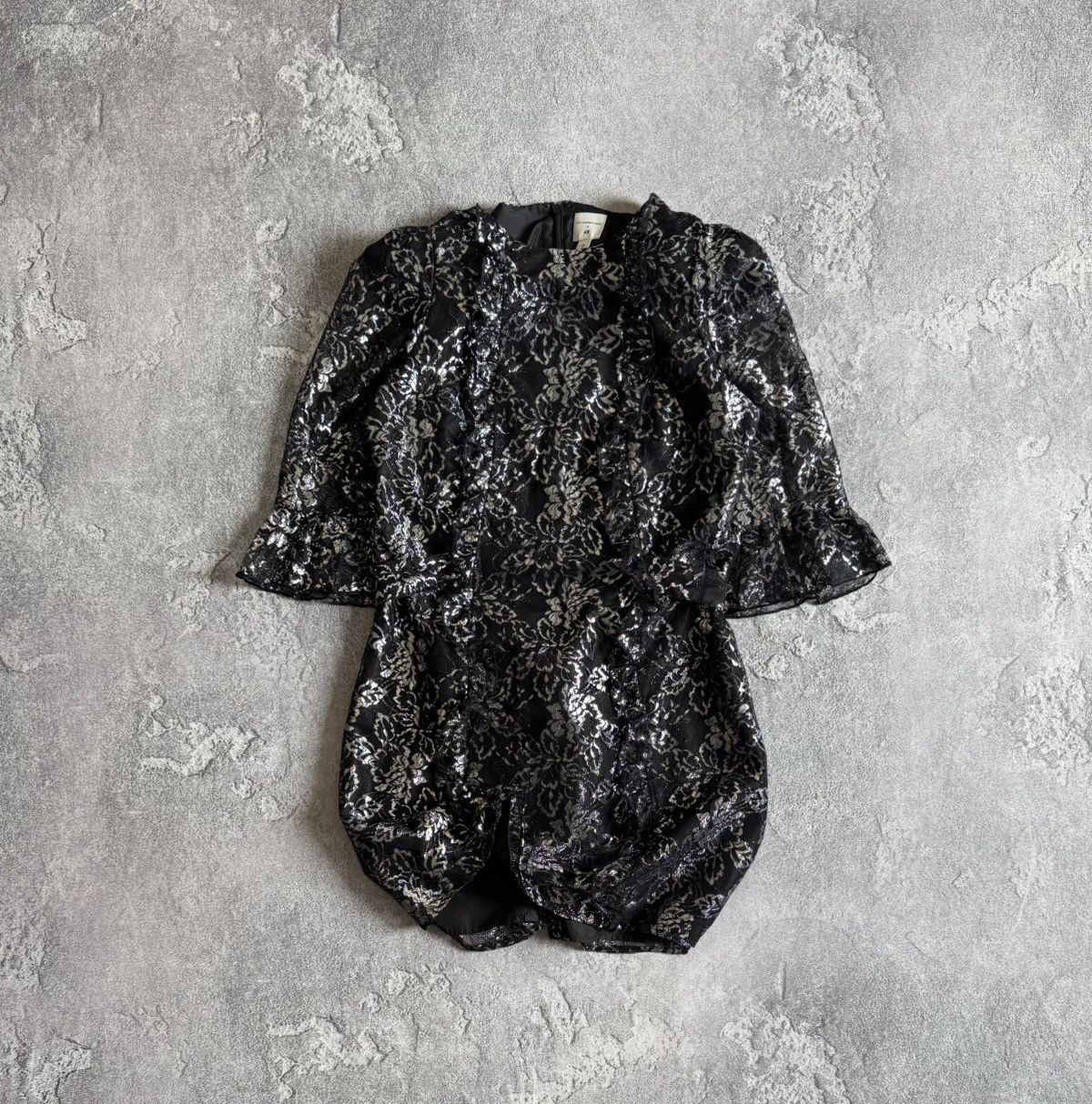 The Vampire's Wife THE VAMPIRE'S WIFE H&M silver black metallic lace dress Size M / US 6-8 / IT 42-44 - 1 Thumbnail