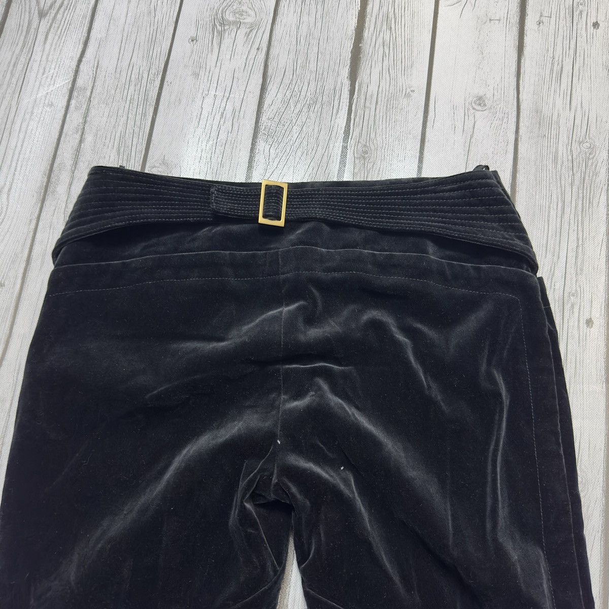 Gucci Gucci velvet buckle back pants Size 28" / US 6 / IT 42 - 6 Thumbnail