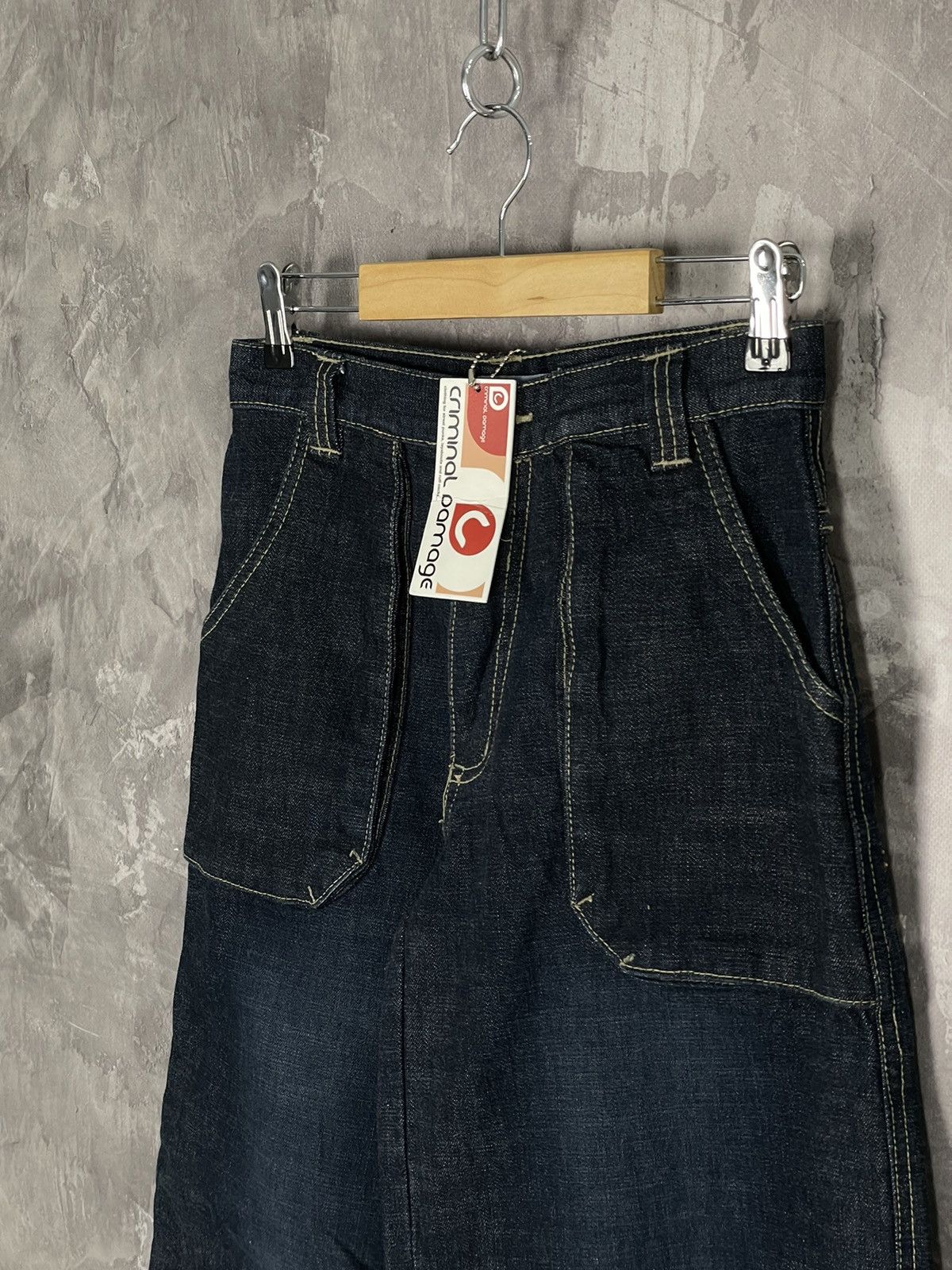 Criminal Damage CRIMNAL DENIM Y2K DENIM JEANS PANTS HIGH WAIST Size US 27 - 15 Thumbnail