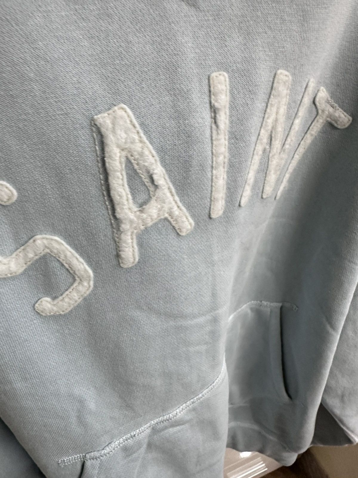 Japanese Brand × Saint Michael SAINT MICHAEL HOLY RELICS FELT HOODIE Blue XL Size US XL / EU 56 / 4 - 8 Thumbnail