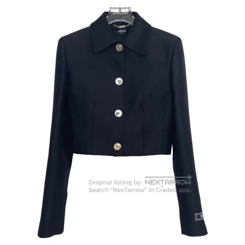 Versace Versace Black long-sleeved single-breasted jacket jacket Size XS / US 0-2 / IT 36-38 - 1 Thumbnail
