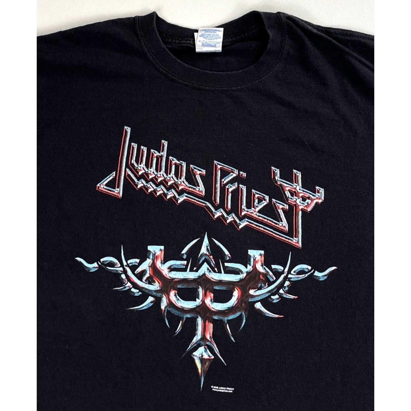 Gildan VINTAGE Judas Priest World Tour T-Shirt Rock Band Double-Sided Sz XL Shirt Mens XL Black Cotton 2005 90s Music Theme Size US XL / EU 56 / 4 - 4 Thumbnail