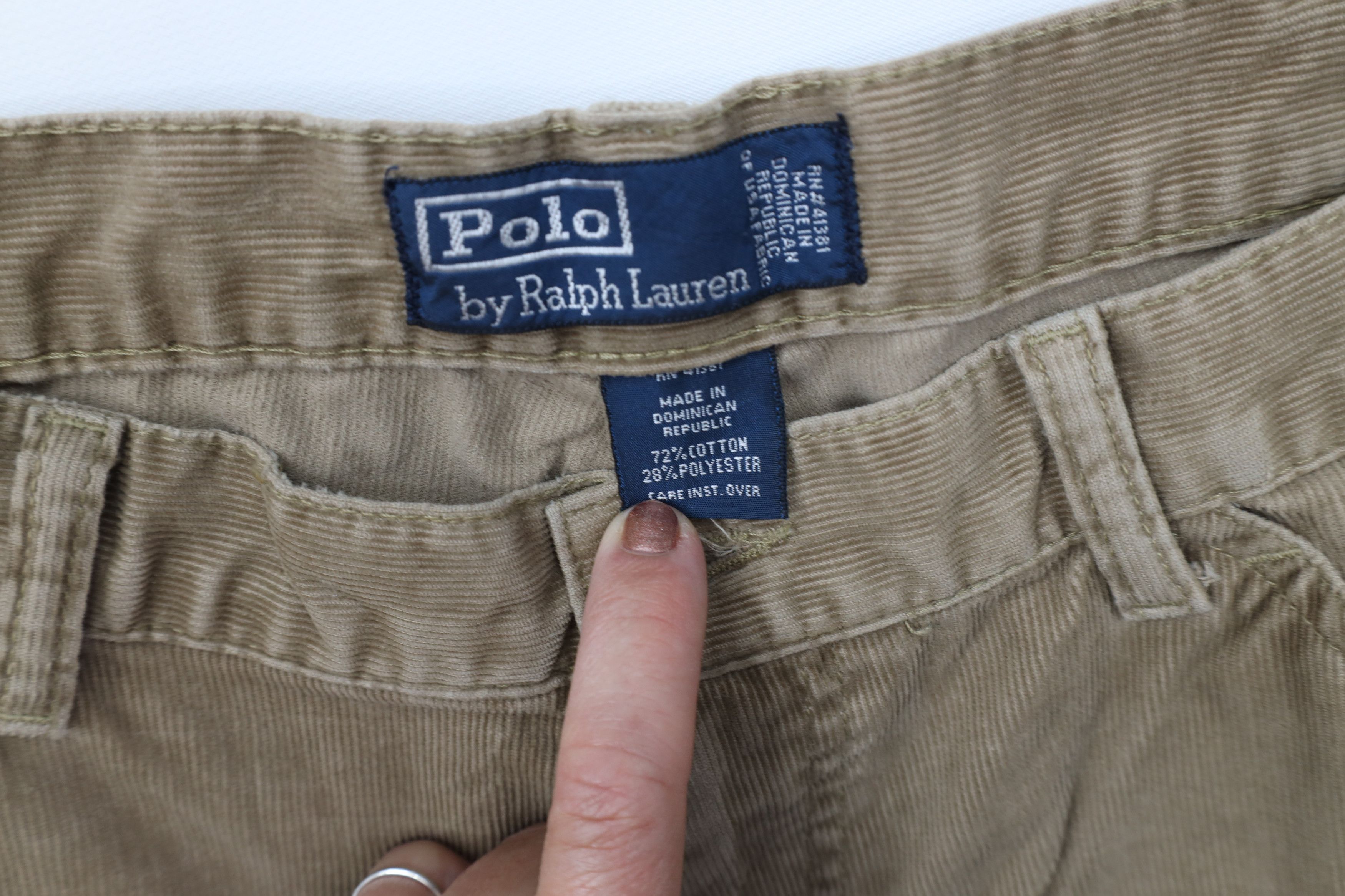 Ralph Lauren Vintage 90s Ralph Lauren Wide Leg Corduroy Chino Pants Size US 34 / EU 50 - 9 Thumbnail