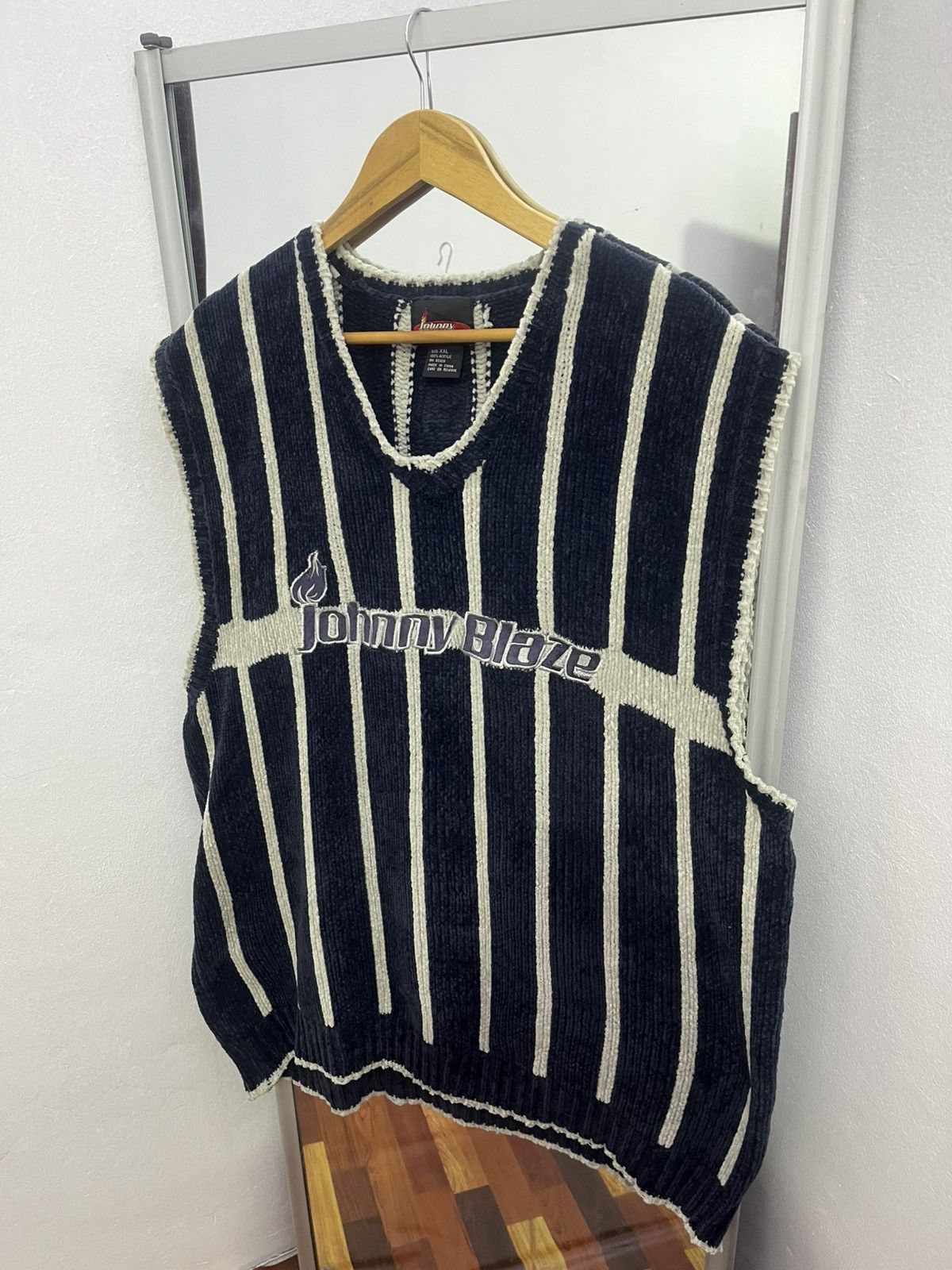 Vintage Johnny Blaze Wu-Tang Method Man Knit Vest XXL Size US XXL / EU 58 / 5 - 2 Thumbnail