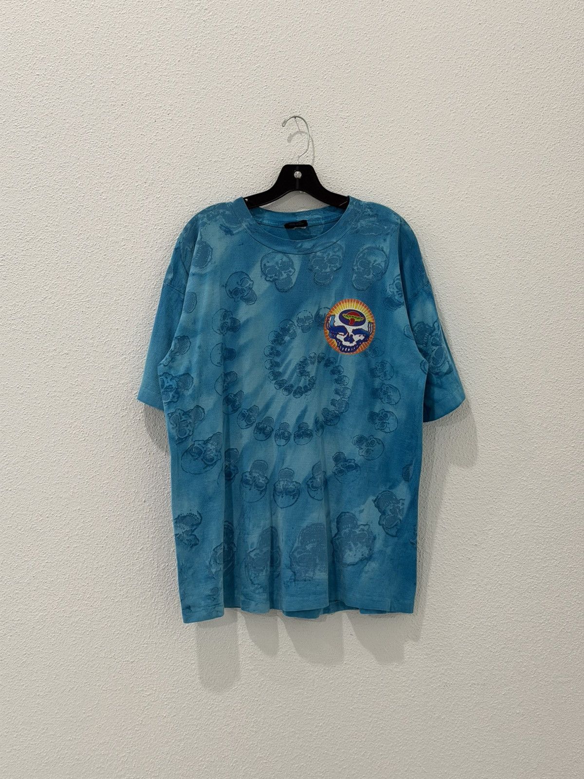 Grateful Dead Vintage 90s Grateful Dead Psychedelic Mushroom Spiral Skull Size US L / EU 52-54 / 3 - 3 Thumbnail