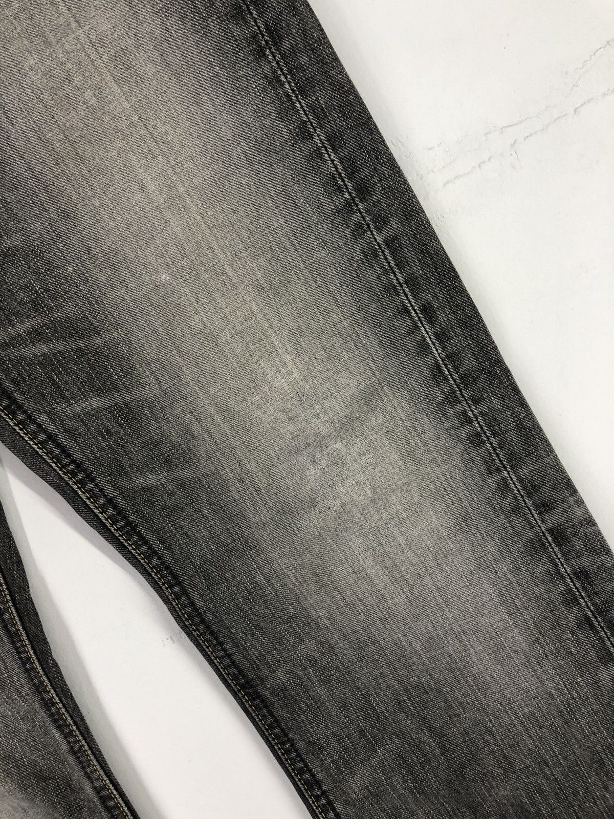 Lee Vintage Lee Distressed Flare Bootcut Faded Black Jeans Size US 28 / EU 44 - 12 Thumbnail