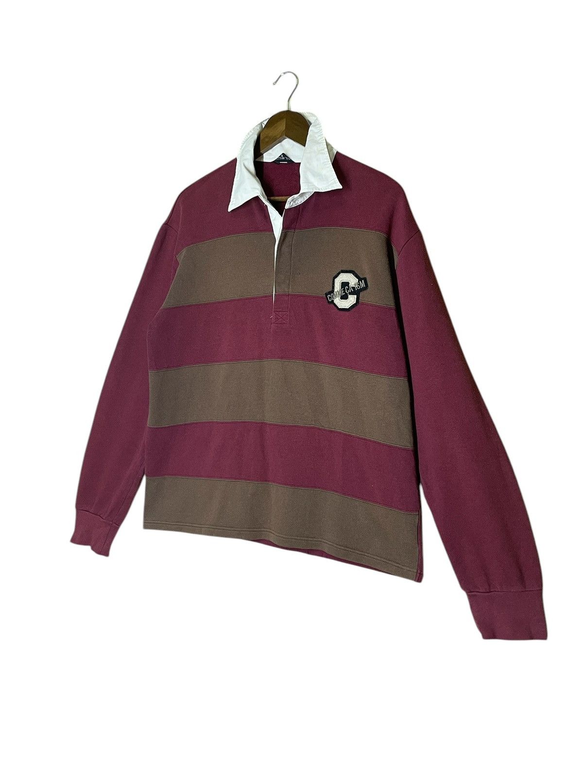 Japanese Brand Comme Ca Ism Stripe Polo Rugby Shirts Size US M / EU 48-50 / 2 - 2 Thumbnail