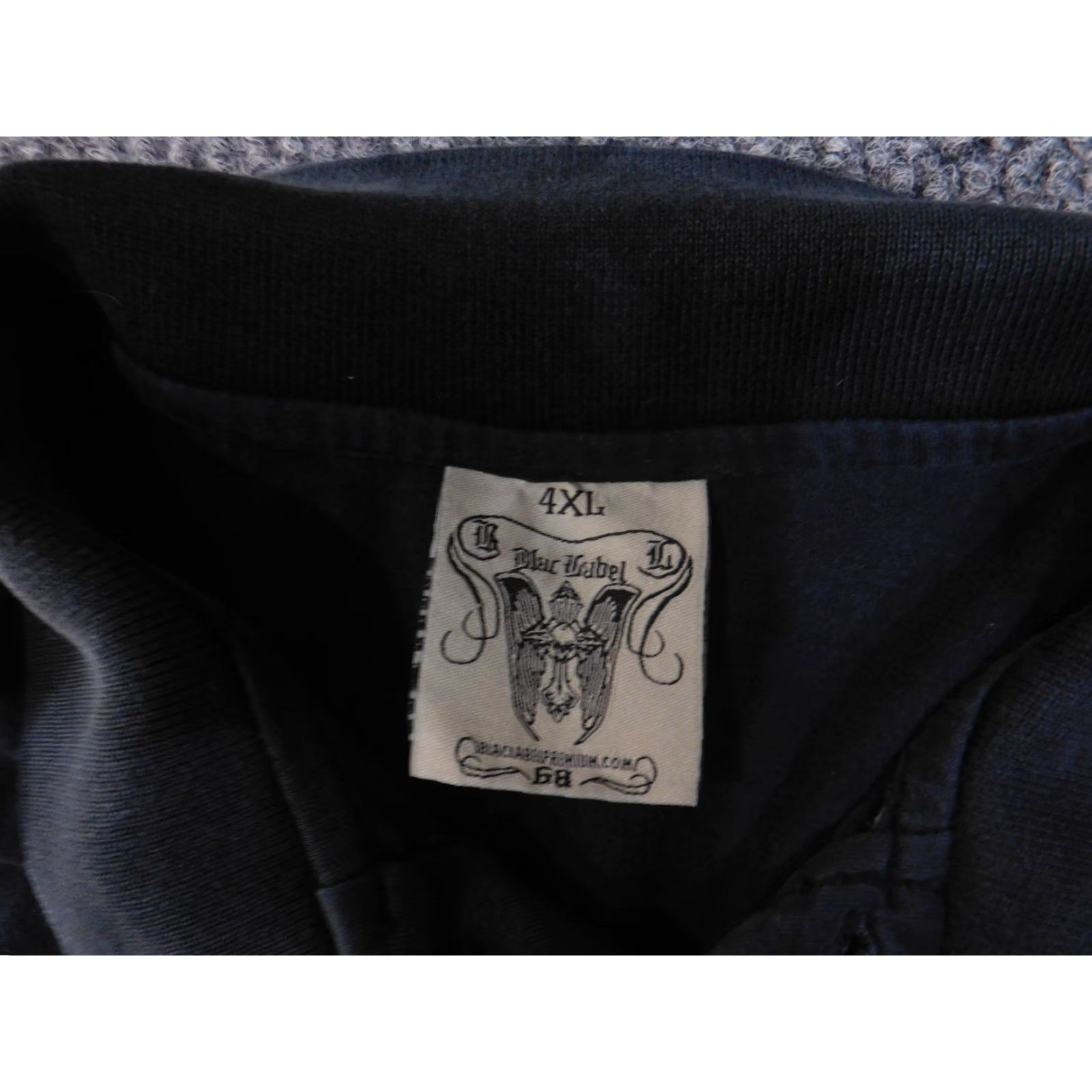 Vintage VINTAGE Blac Label Polo Shirt Mens 4XL Black Graphic Embroidery Logo Solid Short Sleeve Cotton Regular Men(xs) Size US XXL / EU 58 / 5 - 6 Thumbnail