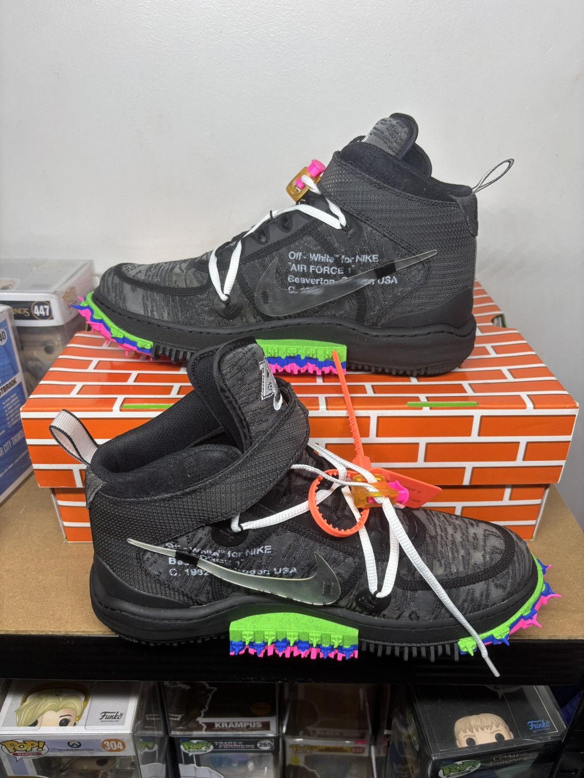 Nike × Off-White NIKE x OFF-WHITE Air Force 1 Mid SP Black Men's - Size 10.5 Size US 10.5 / EU 43-44 - 2 Thumbnail