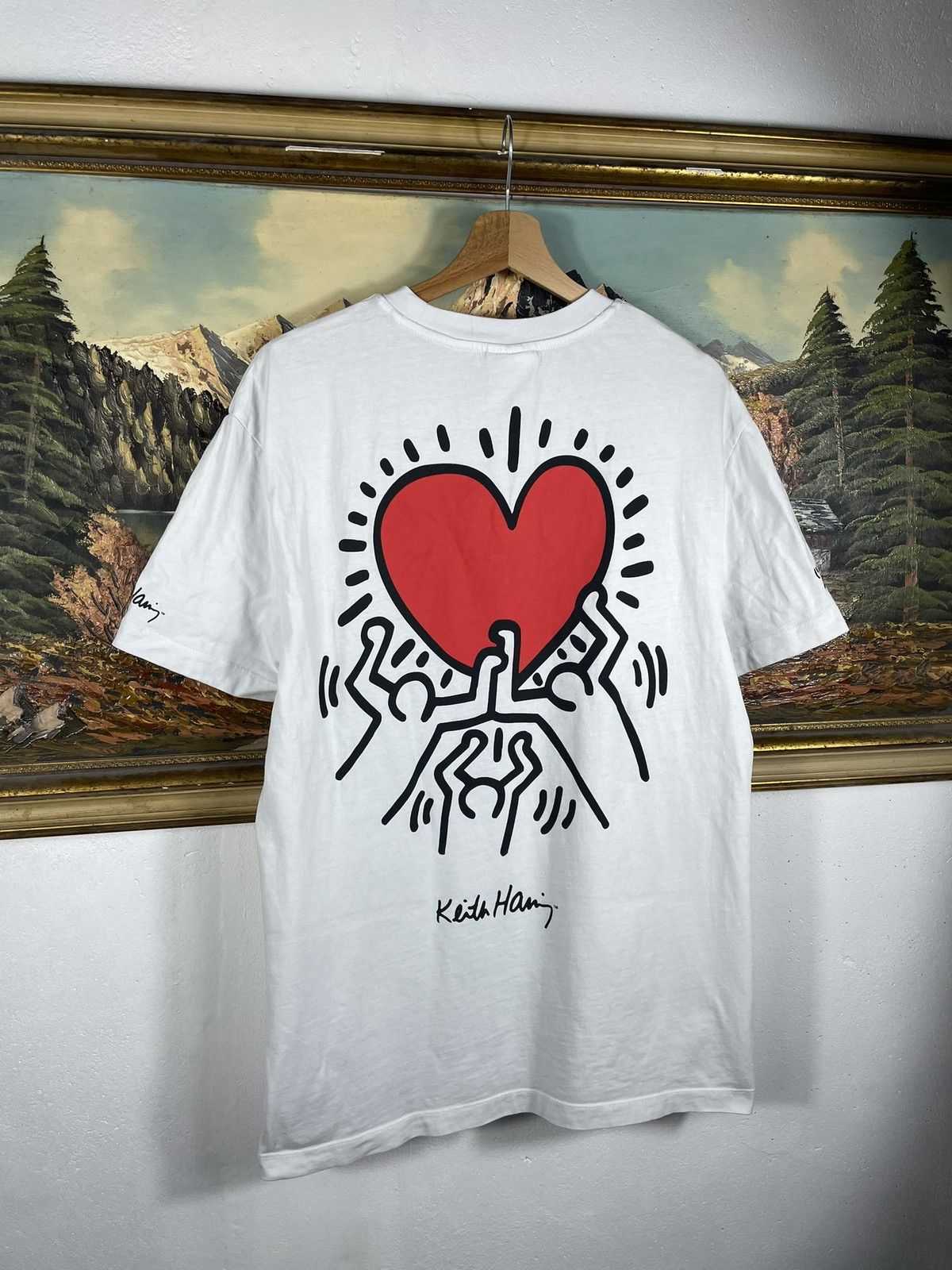 Japanese Brand × Keith Haring Keith Haring Art Skateboard White T-Shirt Tee Size US M / EU 48-50 / 2 - 9 Thumbnail