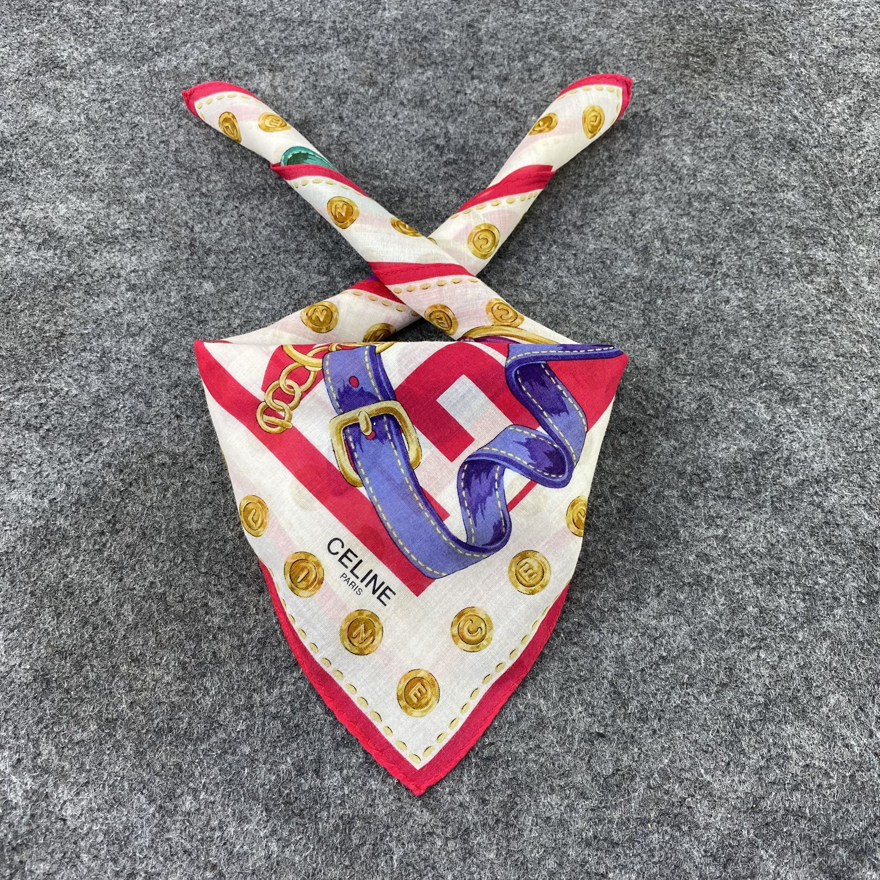Celine Celine Handkerchief / Bandana / Neckerchief /Headscarf-B1152 Size ONE SIZE - 2 Thumbnail