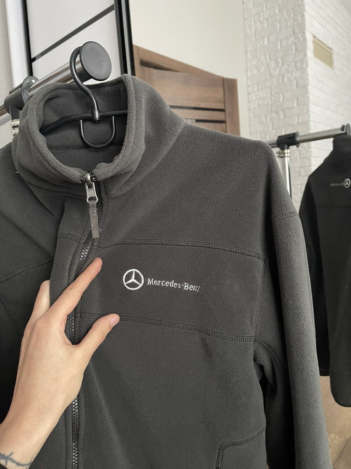 Mercedes-Benz Mercedes Benz Fleece Zip Jacket Vintage 90s Racing Size US M / EU 48-50 / 2 - 4 Thumbnail