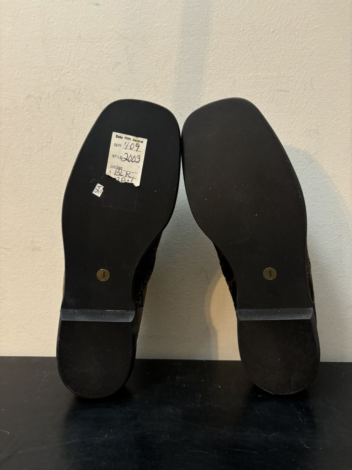 Gucci Gucci GG Monogram Velvet Slip On Loafers Brown Size US 5 / EU 37 - 6 Thumbnail