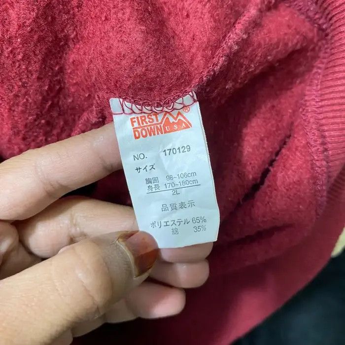Vintage Vtg FIRST DOWN USA Outdoor Camping Red Dream Sweatshirt Size US XL / EU 56 / 4 - 7 Thumbnail