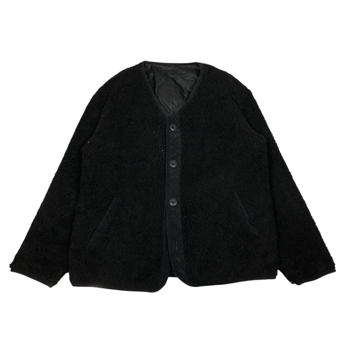 Japanese Brand 🔥RICH BLACK CROPPED QUILTED JACKET FLEECE BEAMS ISSEY MIYAKE Size US M / EU 48-50 / 2 - 1 Thumbnail