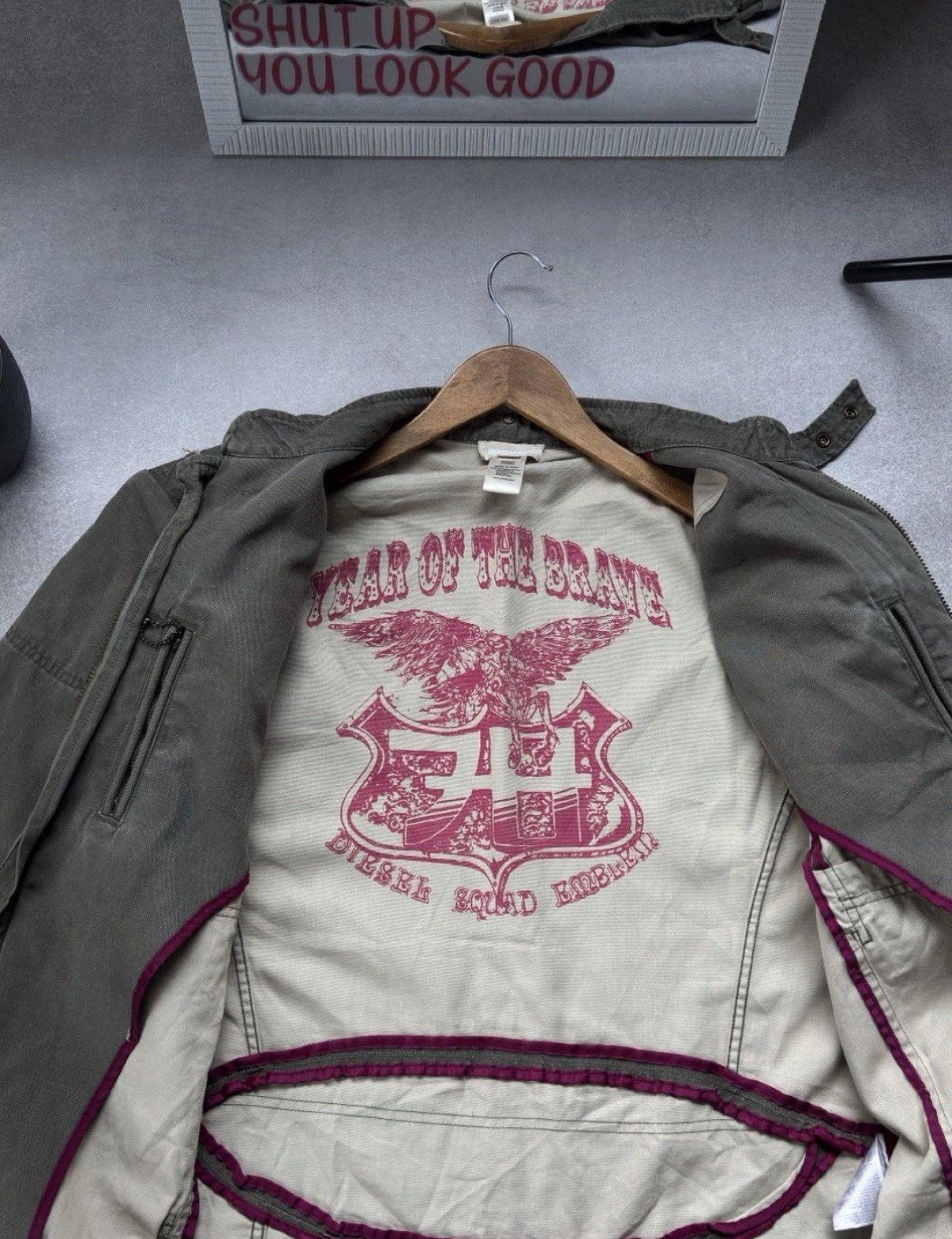 Diesel Diesel Vintage Retro 90s Motorcycle Biker Military Jacket Size US XXL / EU 58 / 5 - 9 Thumbnail