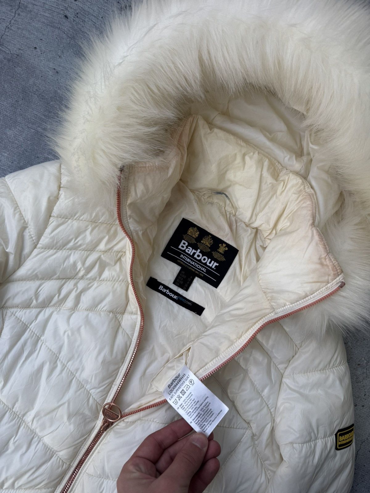 Barbour Vintage Barbour Fur Faux Down Jacket IfSixWasNine Y2K Size S / US 4 / IT 40 - 8 Thumbnail
