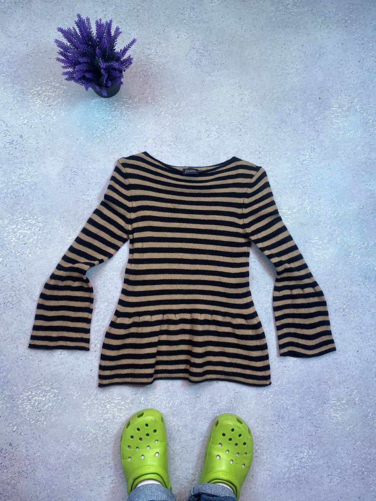 Herno Herno Women’s Wool Striped Sweater Size 44 Size M / US 6-8 / IT 42-44 - 2 Thumbnail
