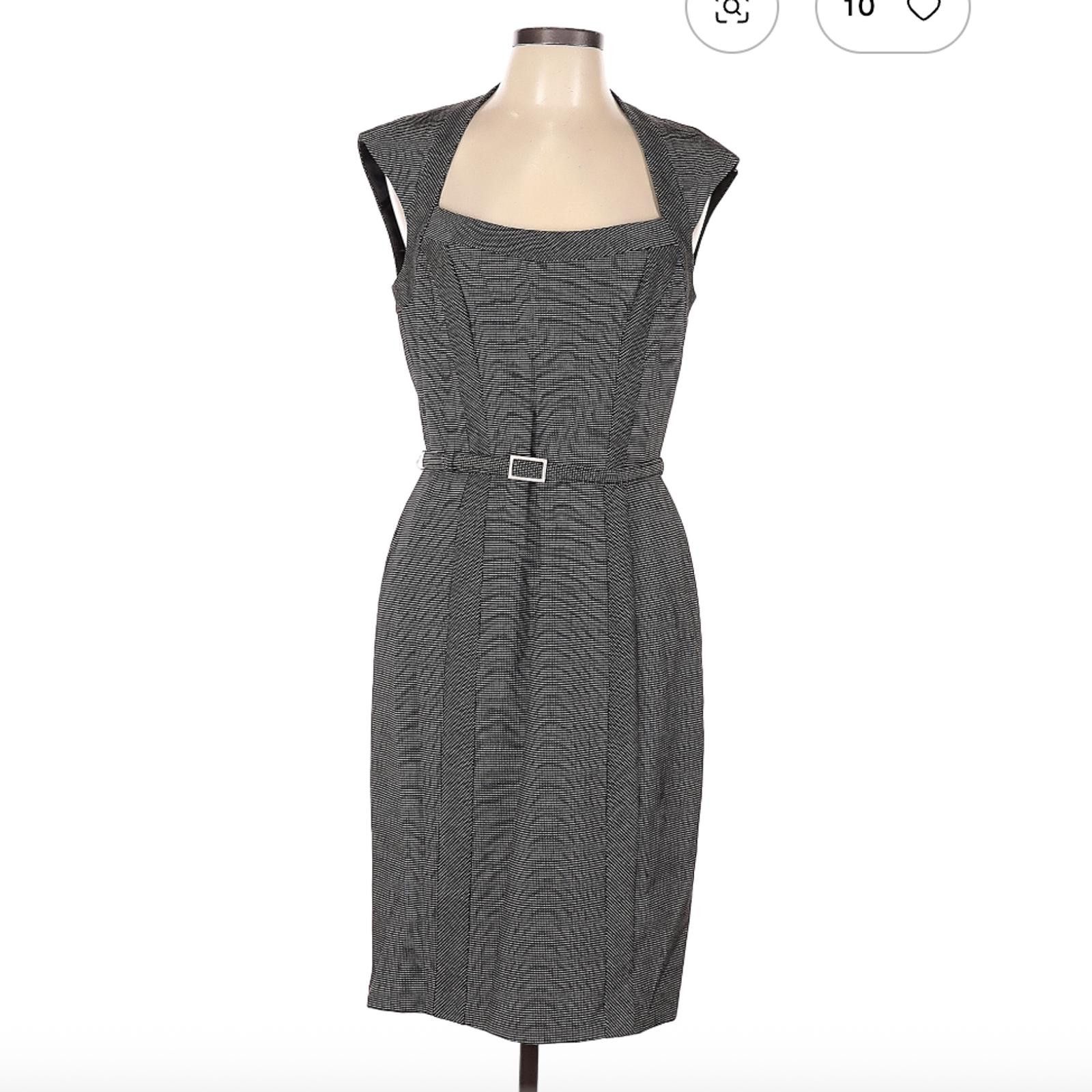 Other White House Black Market Women's Size 10 Black Casual Dress Size L / US 10 / IT 46 - 1 Thumbnail