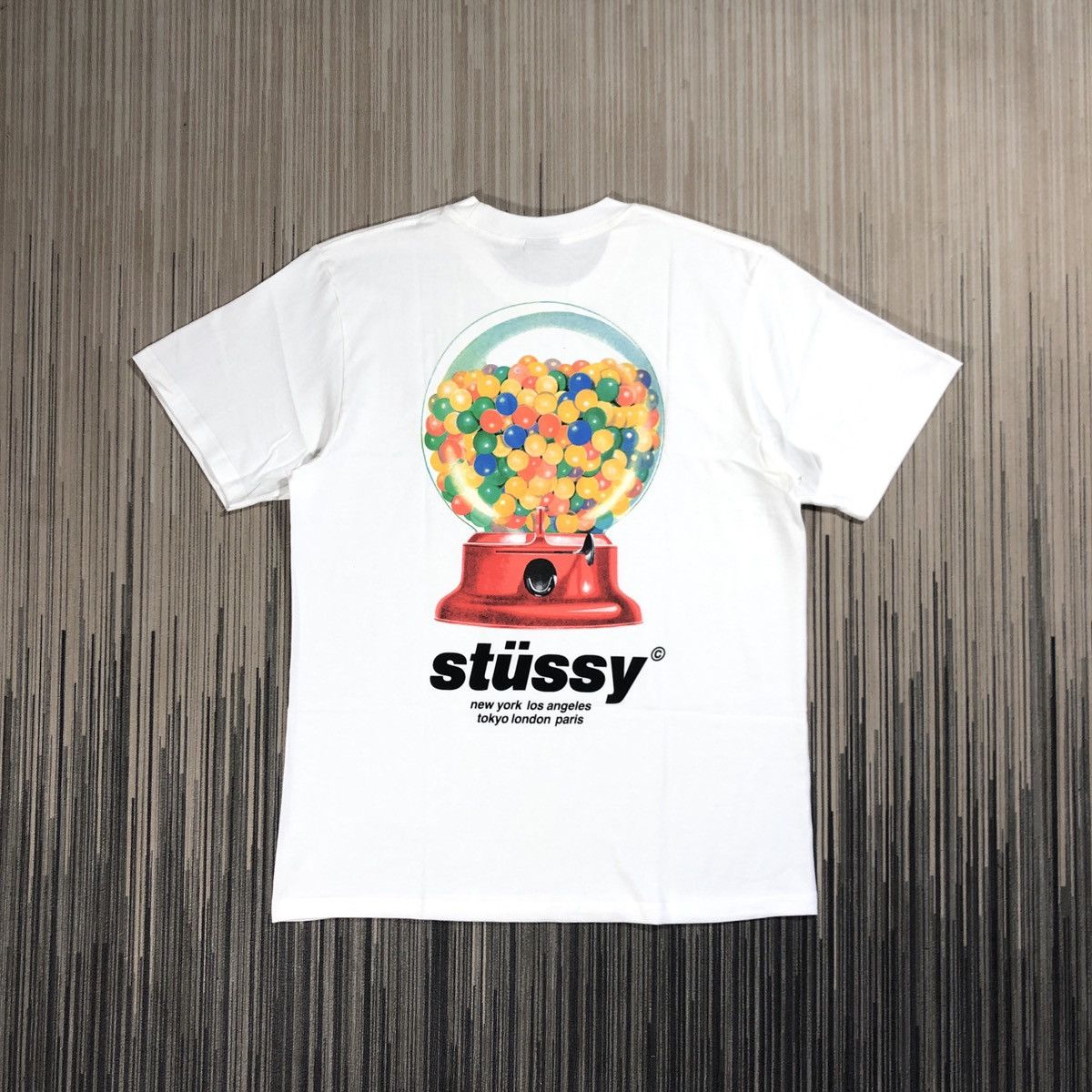 image of Stussy x Vintage Gumball Tee in White, Men's (Size XL)