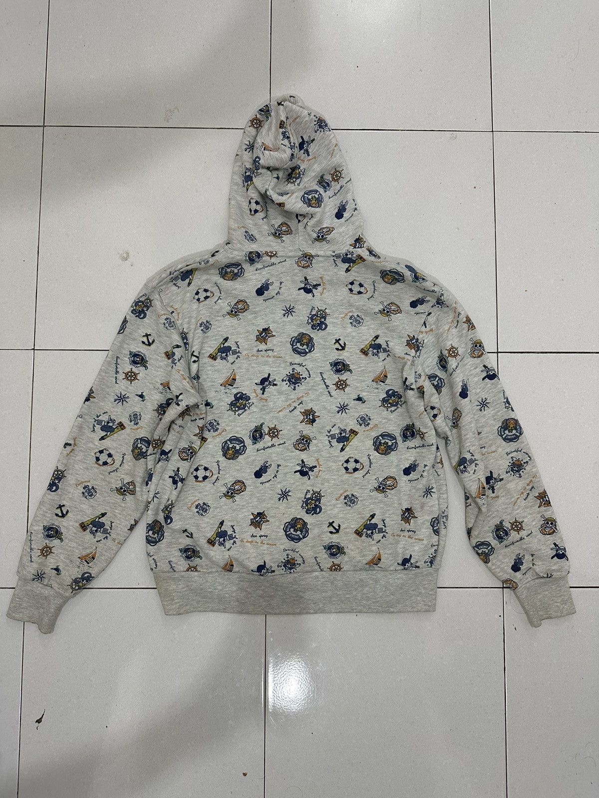 One Piece VTG Full Print One Piece Zipper Hoodie Size US L / EU 52-54 / 3 - 8 Thumbnail
