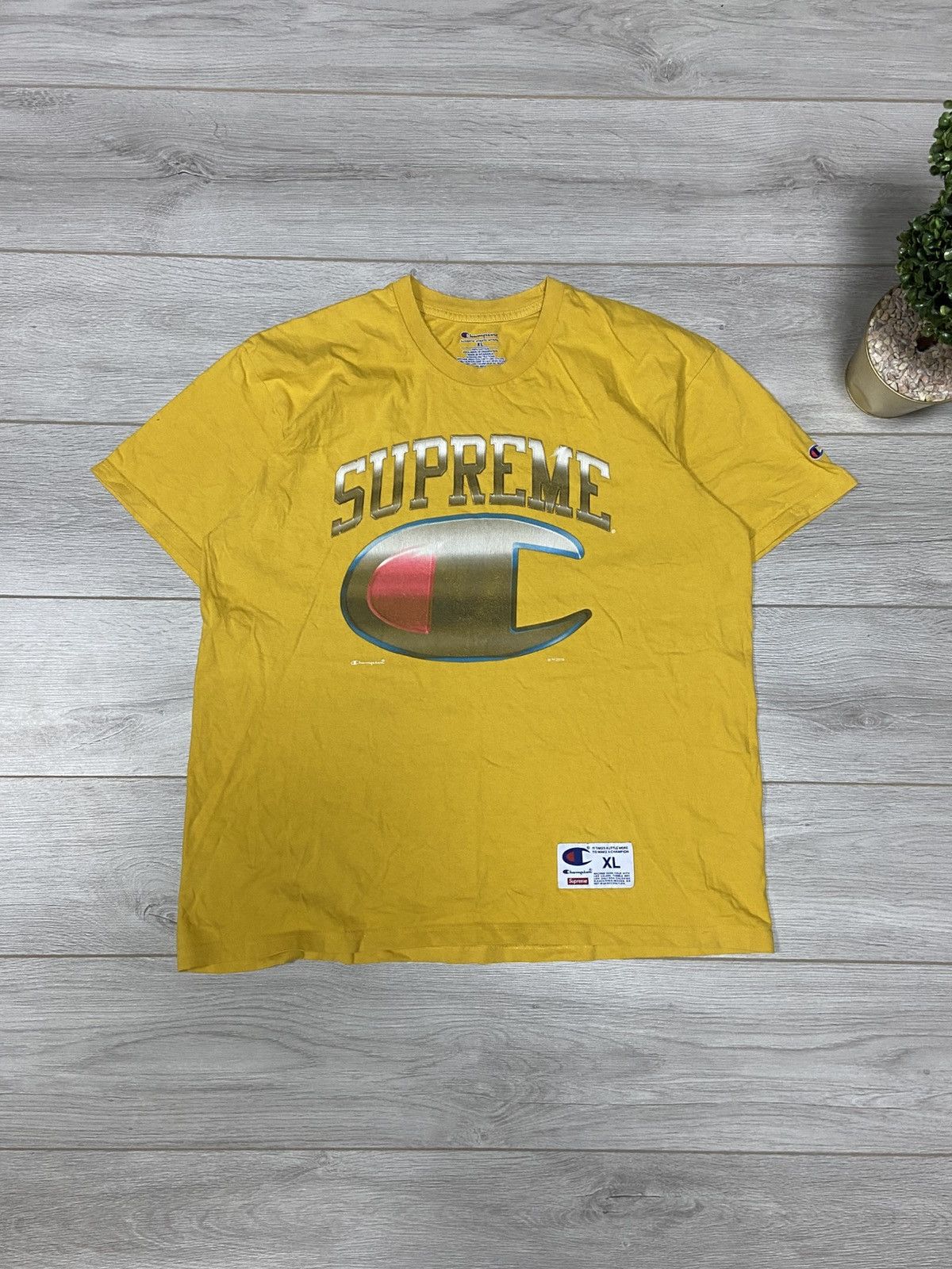 Champion × Supreme Champion Supreme Chrome Tee Size US XL / EU 56 / 4 - 2 Thumbnail