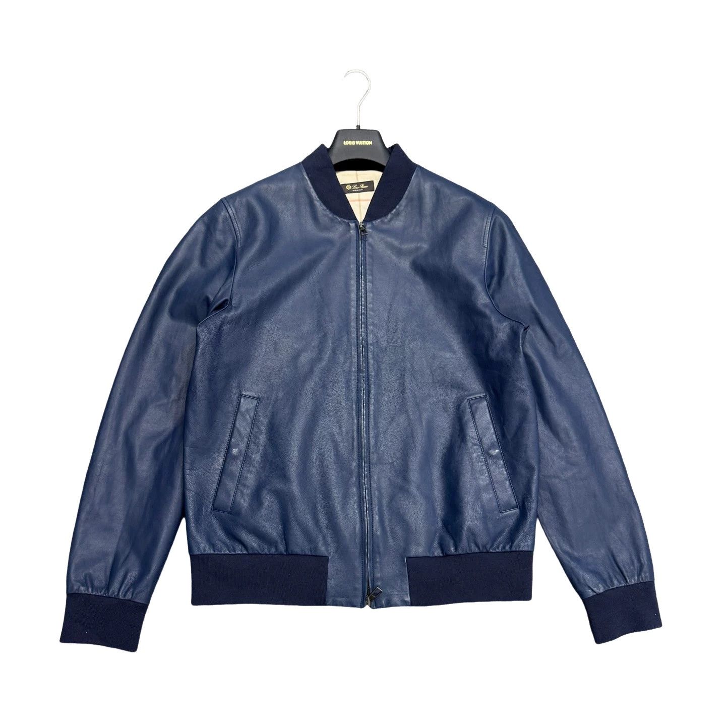 Loro Piana Loro Piana Blue Calfskin Bomber Jacket M Size US M / EU 48-50 / 2 - 1 Thumbnail