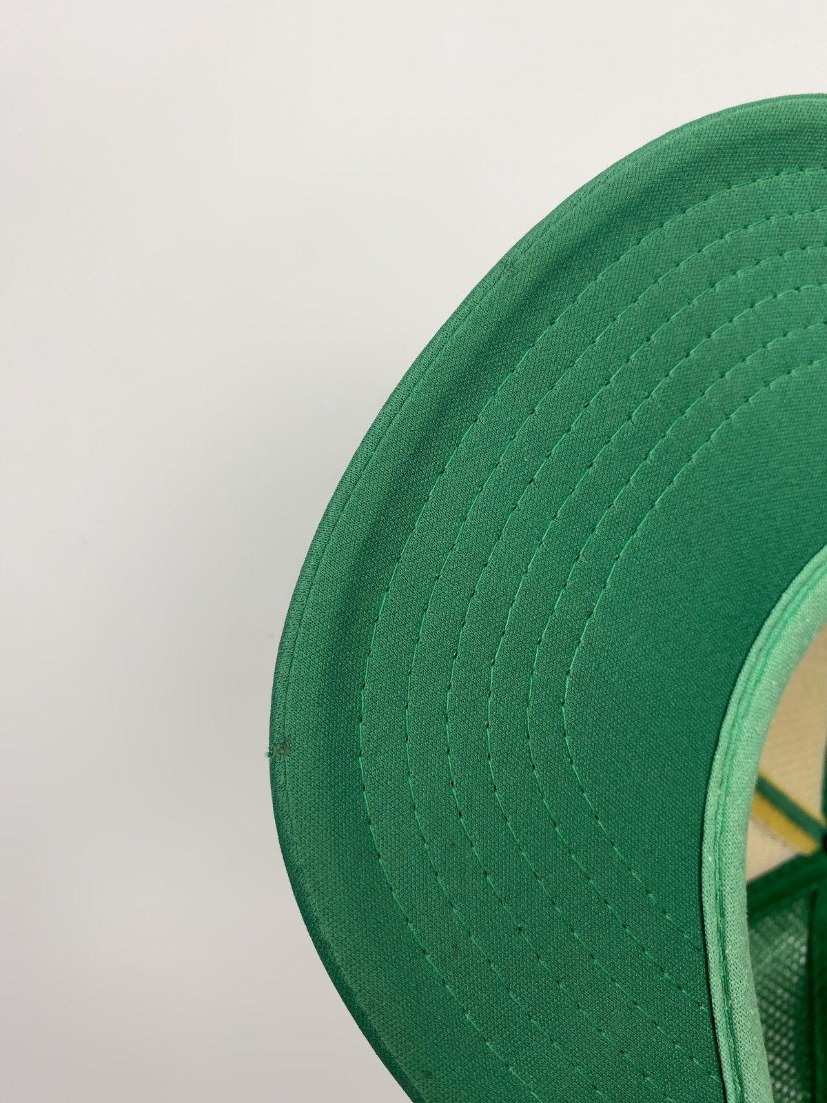 John Deere 1990’s Vintage John Deere Logo Quote Foam Mesh Trucker Hat Size ONE SIZE - 10 Thumbnail