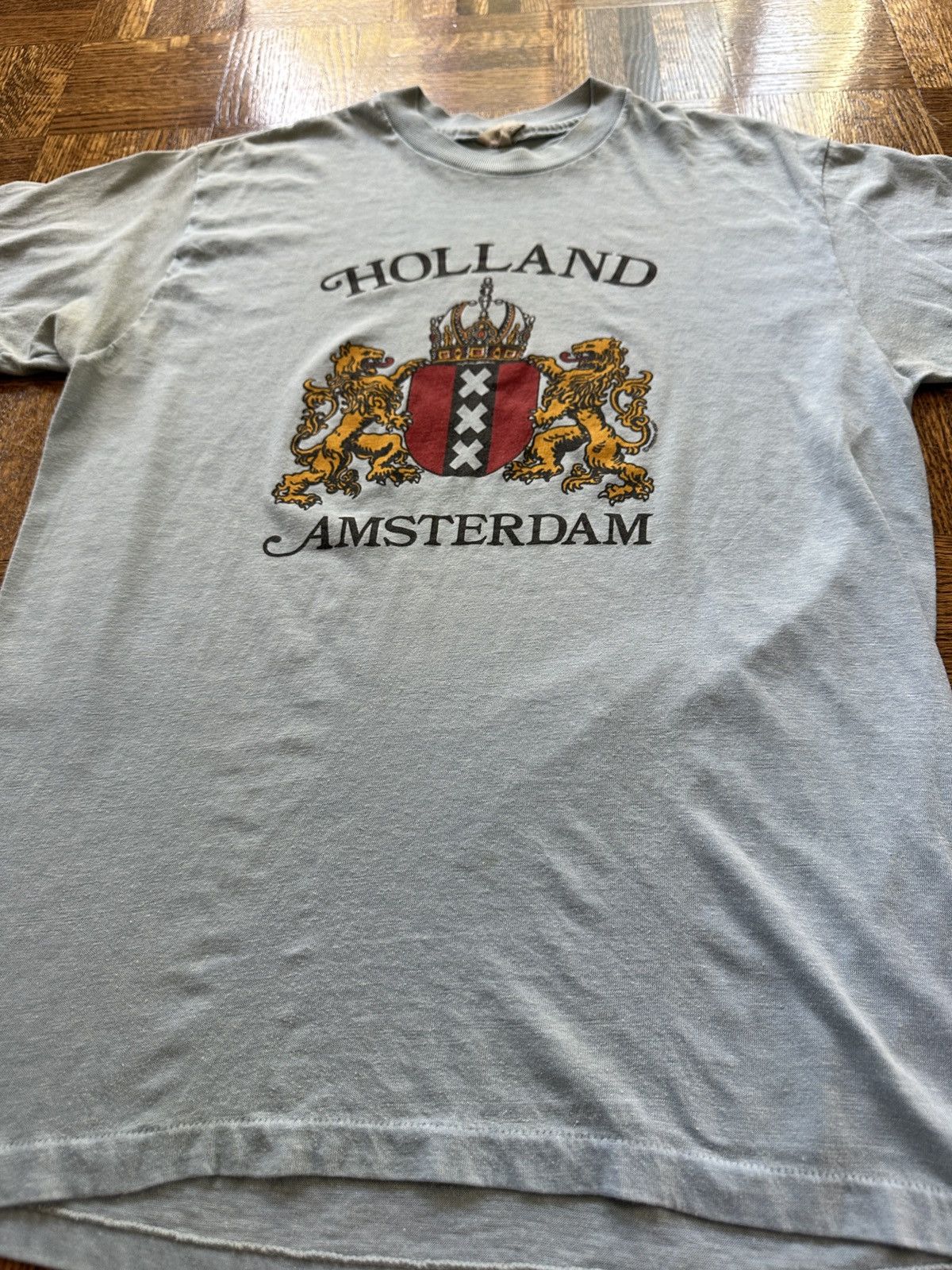 Vintage Vintage 70s Holland Amsterdam Graphic Tee Shirt Size US L / EU 52-54 / 3 - 3 Thumbnail