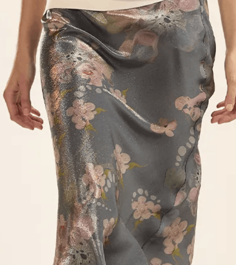 Cynthia Rowley CLAUDE SILK LAMÉ SKIRT Size 25" / US 0 / IT 36 - 2 Thumbnail