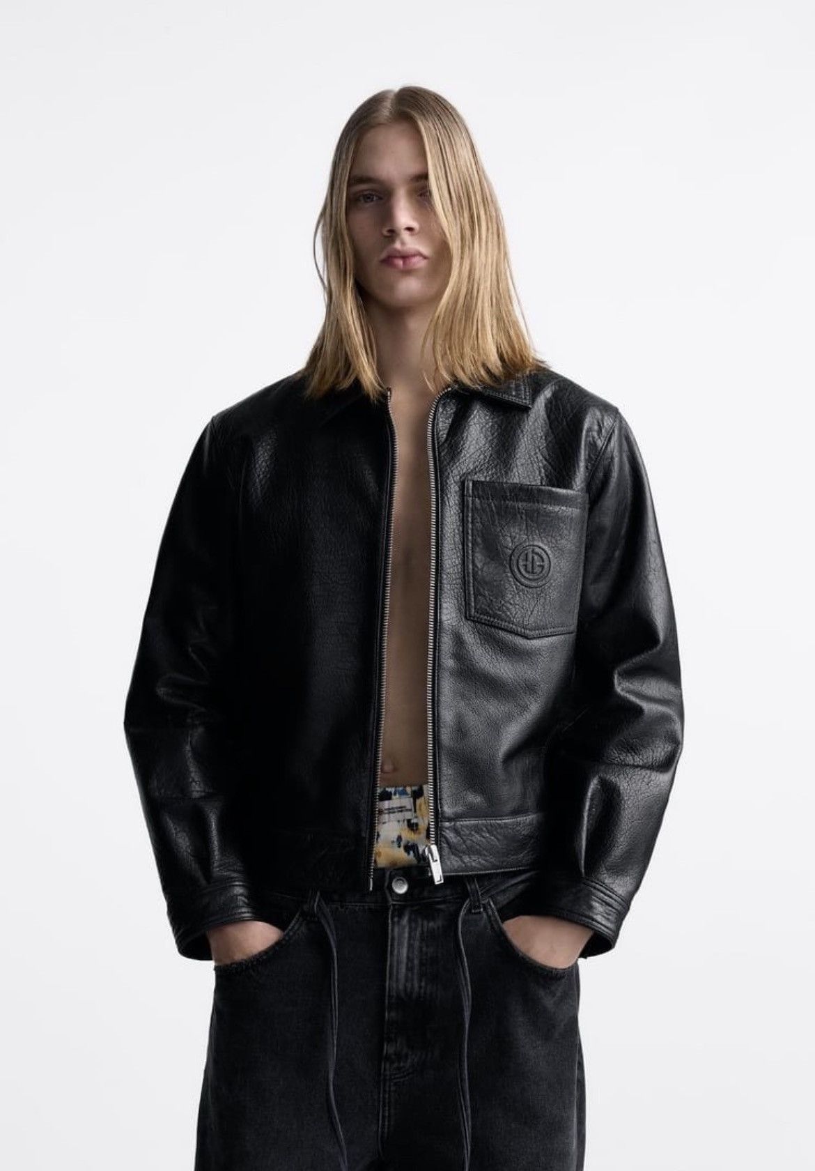 Rhude × Zara RHUDE × Zara NEW Cropped Leather Jacket Limited Edition y2k Size US L / EU 52-54 / 3 - 5 Thumbnail