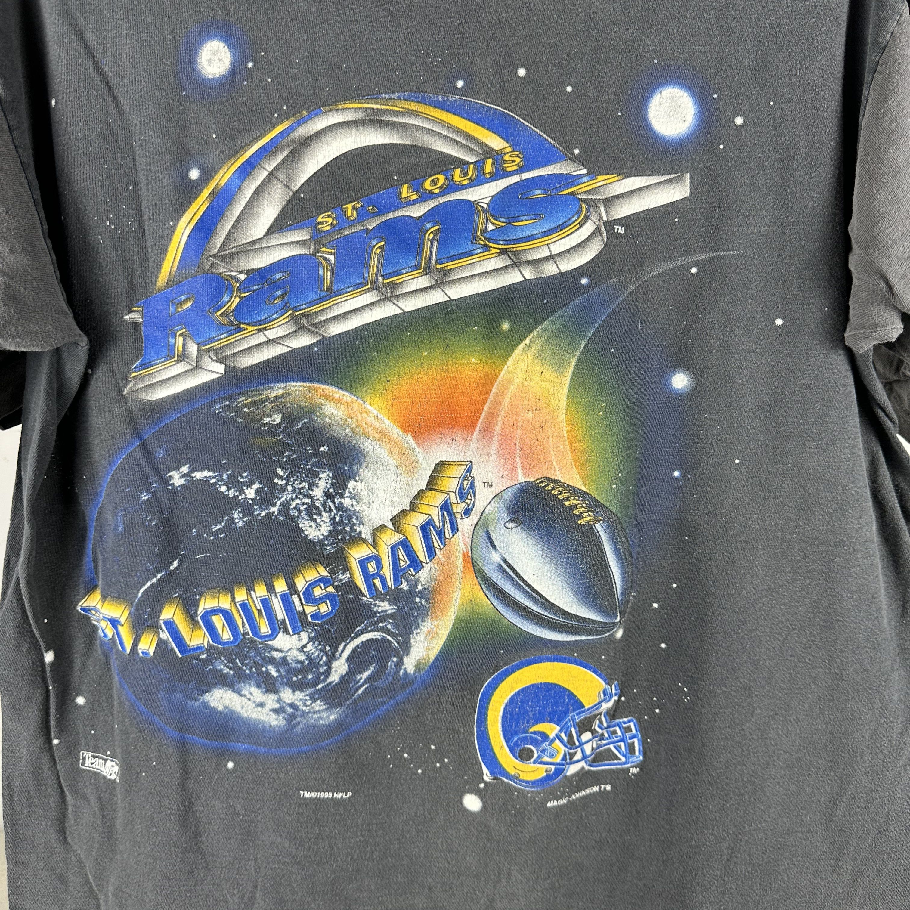 Vintage Vintage 1995 St. Louis Rams NFL Space Artwork T-shirt Size US L / EU 52-54 / 3 - 2 Thumbnail