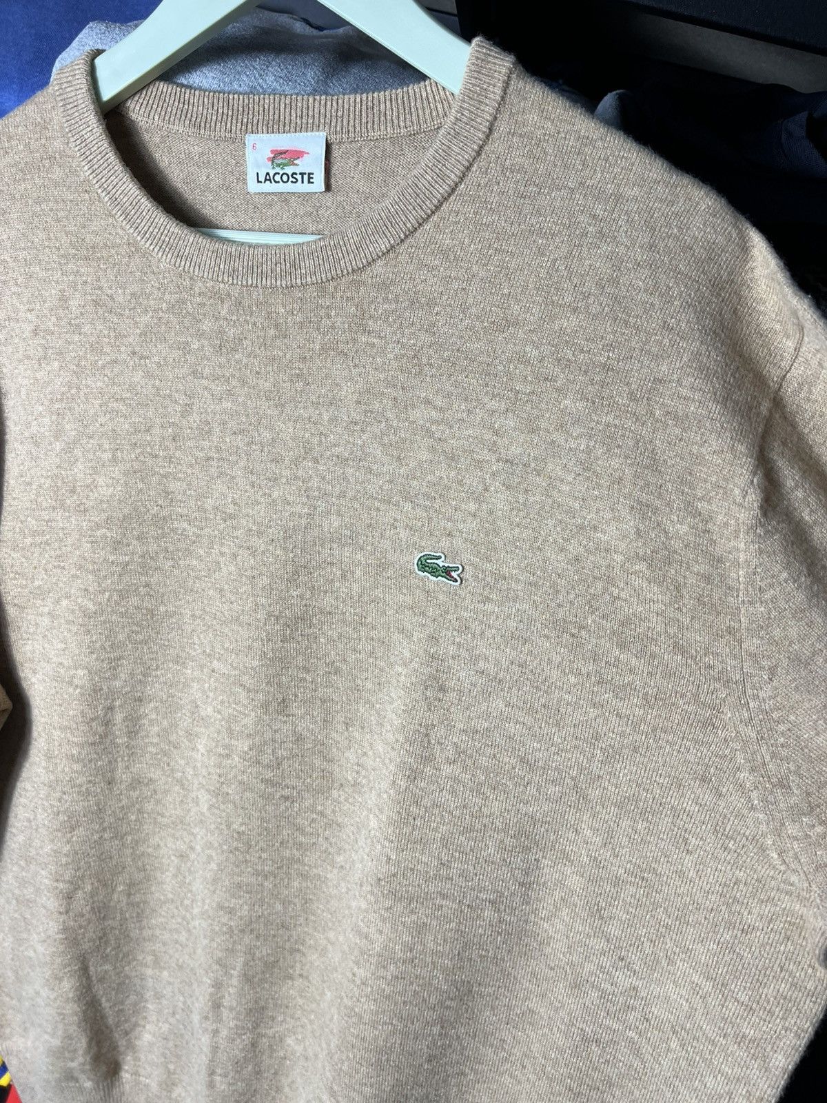 Lacoste 🧶 Vintage Lacoste Woolmark Sweater — Camel — Size XL (FR 6) Size US XL / EU 56 / 4 - 4 Thumbnail