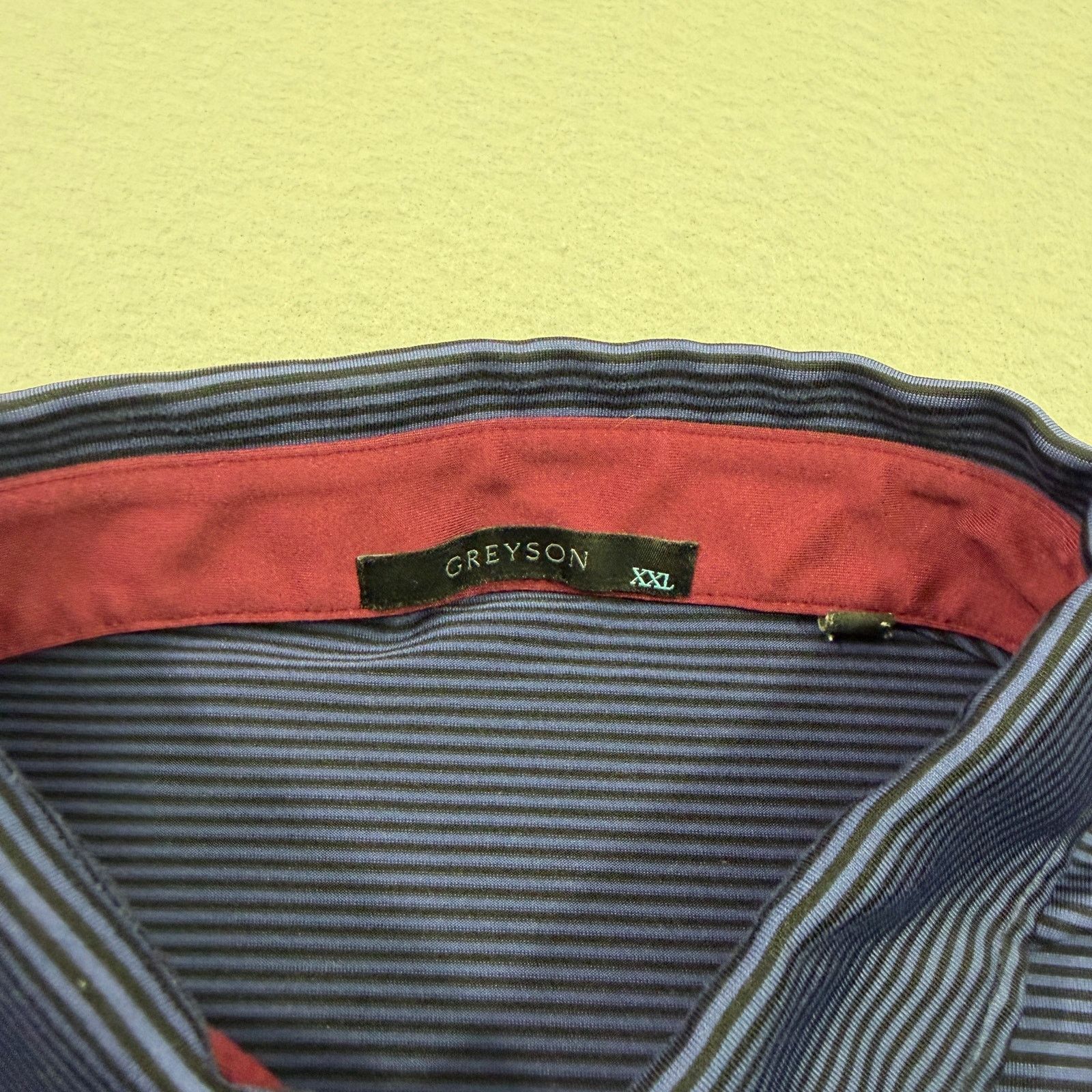 Other Greyson Polo Shirt Men's 2XL Blue Black Striped Collared Size US XXL / EU 58 / 5 - 5 Thumbnail